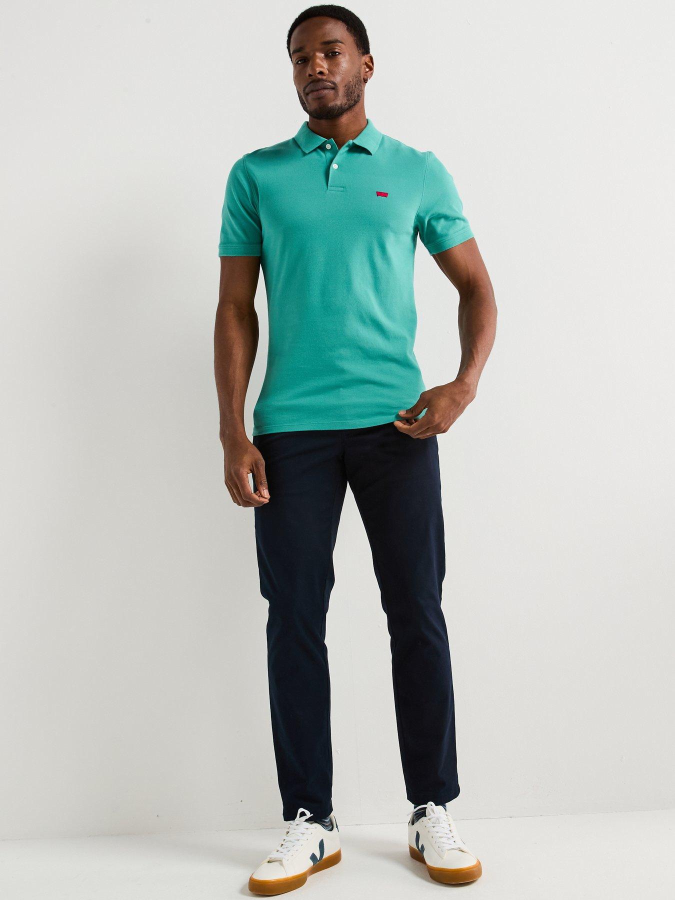 Image 3 of 4 of Levi's Levi's Slim Fit Housemark Polo Shirt- Aqua