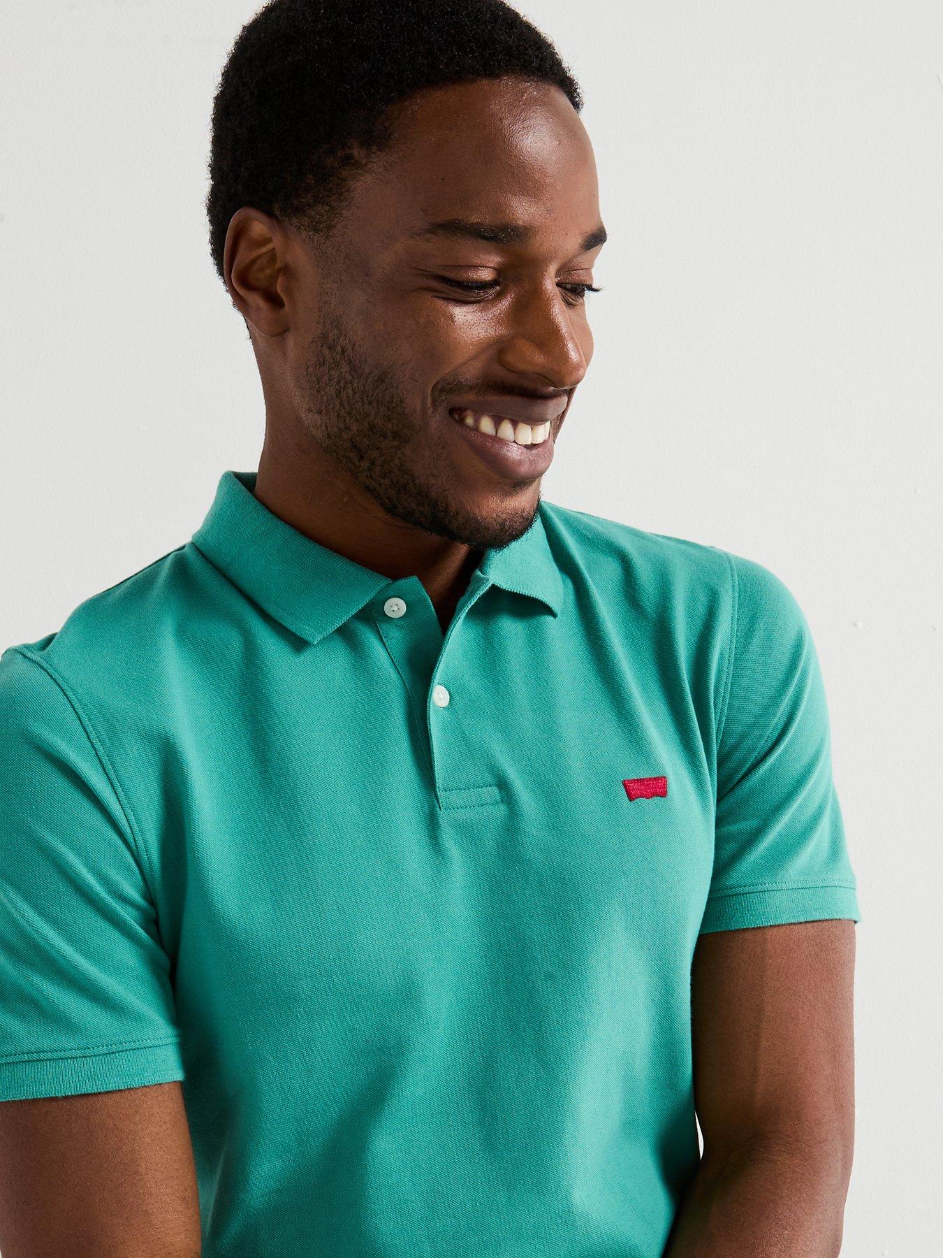 Image 4 of 4 of Levi's Levi's Slim Fit Housemark Polo Shirt- Aqua