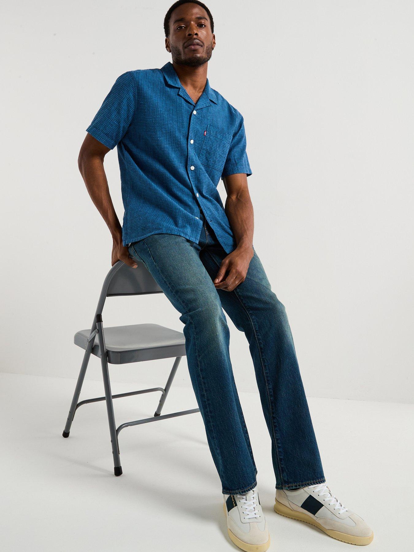 Image 6 of 6 of Levi's Levi's Sunset Seersucker Short Sleeve Shirt- Blue