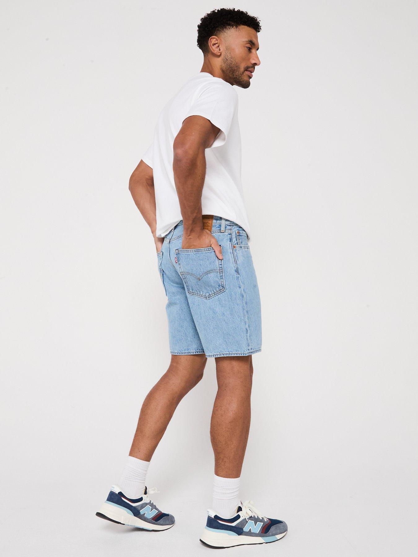 Image 4 of 5 of Levi's Levi's 405 Standard Denim Shorts- Last Encore- Light Blue