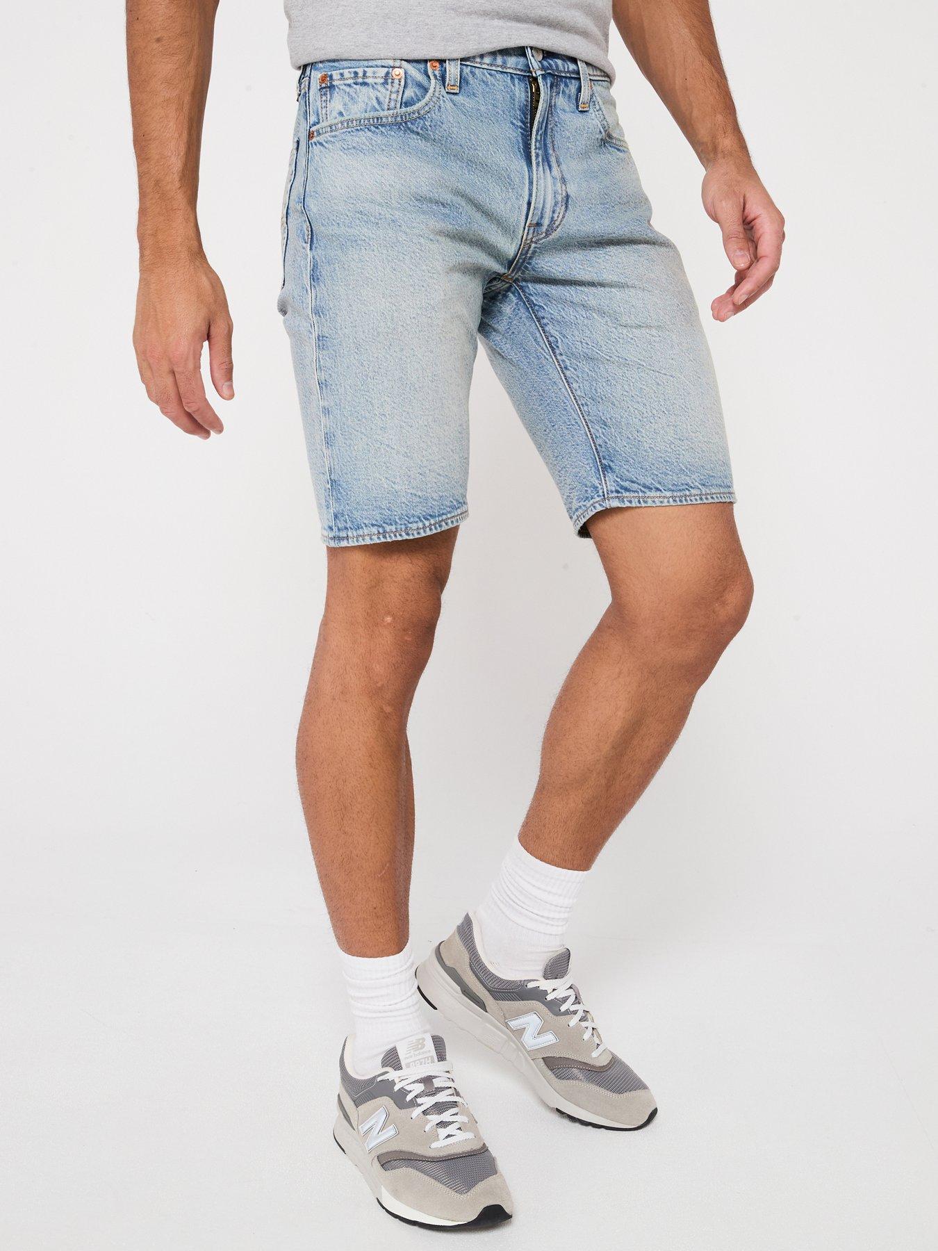 undefined Levi's 468 Loose Fit Denim Shorts- Blue