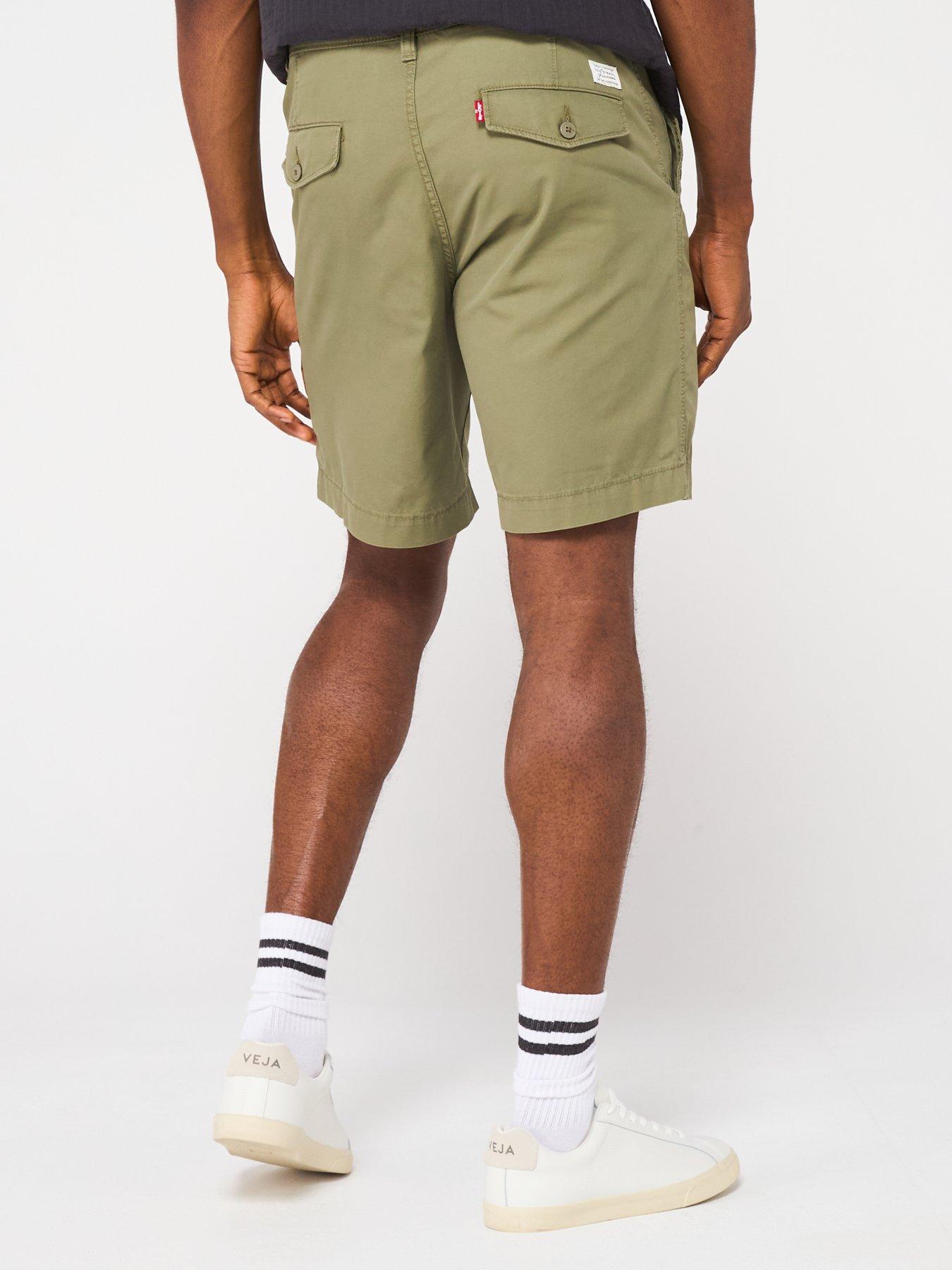 levis-authentic-vintage-straight-chino-shorts--dark-greenstillFront