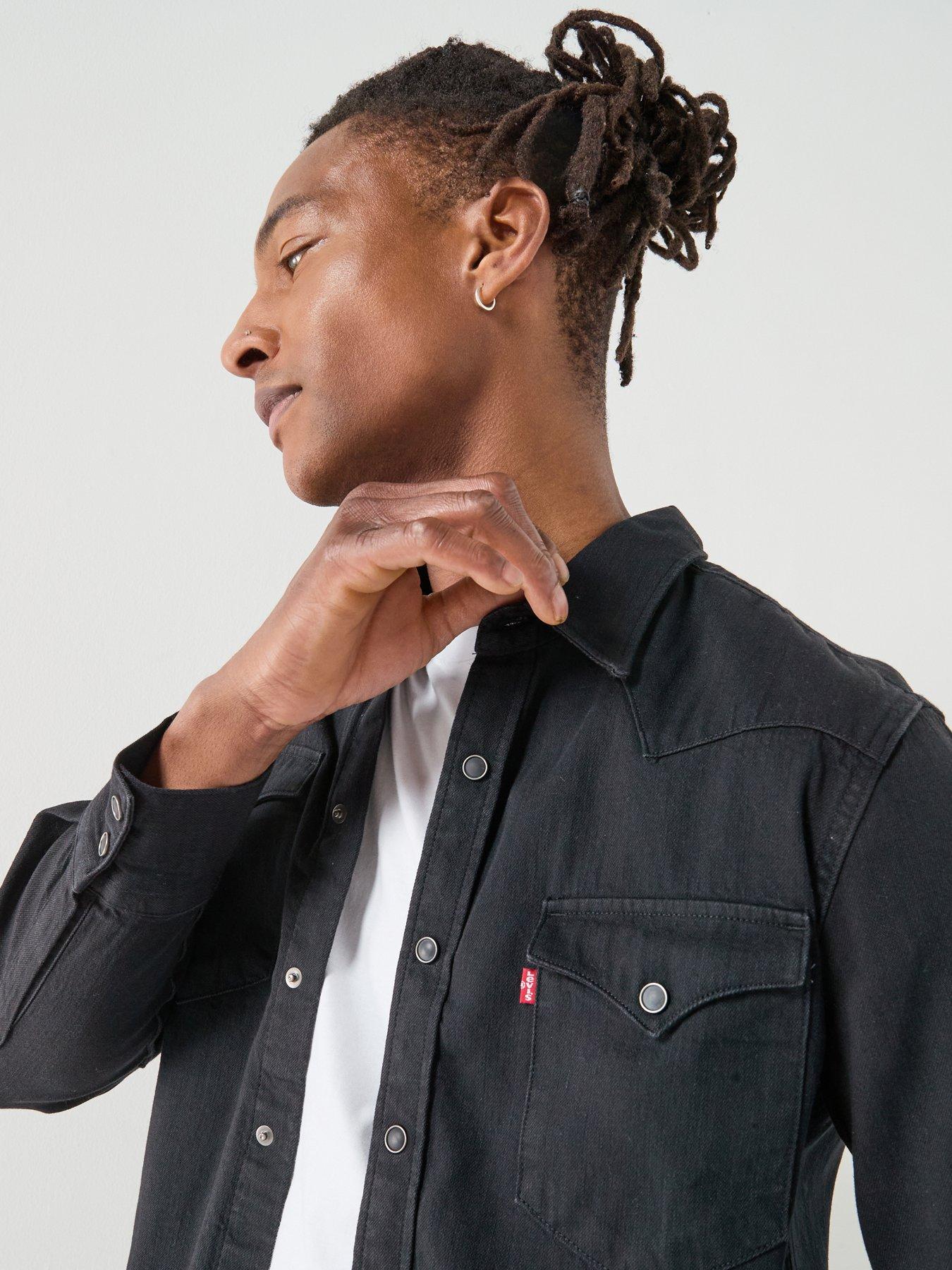 Image 4 of 5 of Levi's Levi's Barstow Western Standard Denim Shirt- Black