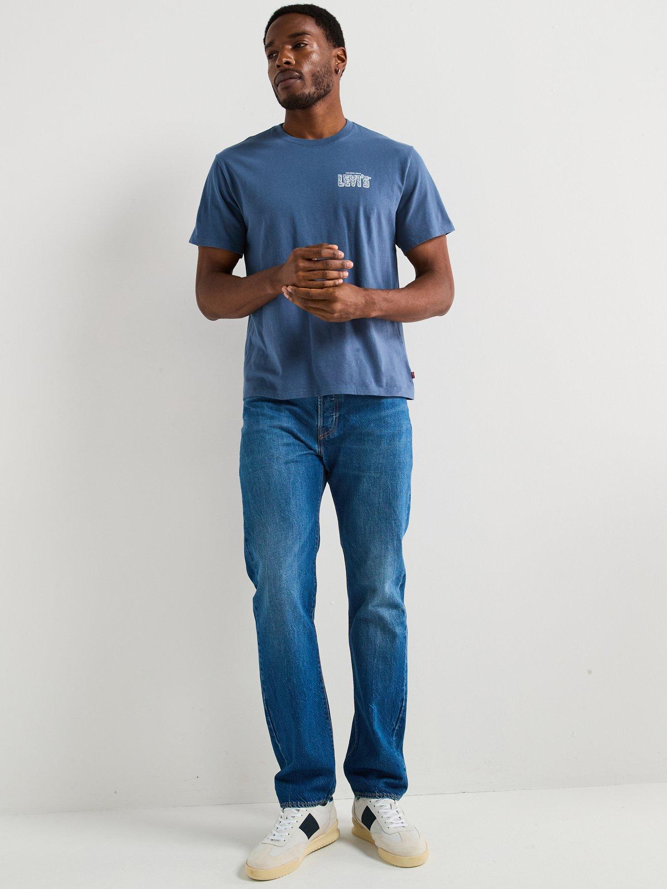 Image 3 of 5 of Levi's Levi's 501 Original Straight Fit Jeans - Window Pane Lightweight - Dark Blue