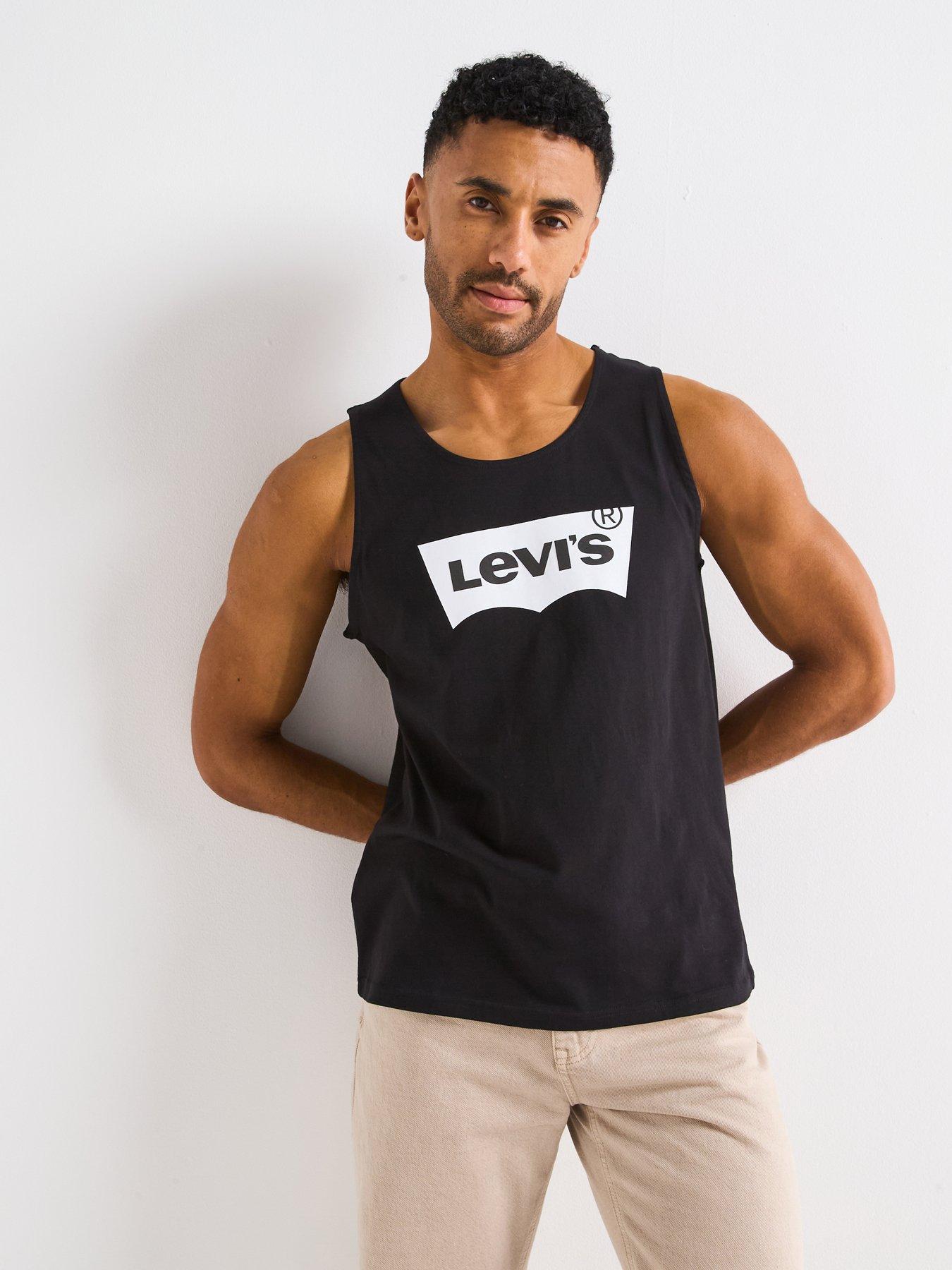 Image 1 of 4 of Levi's Levis Relaxed Fit Graphic Vest- Black