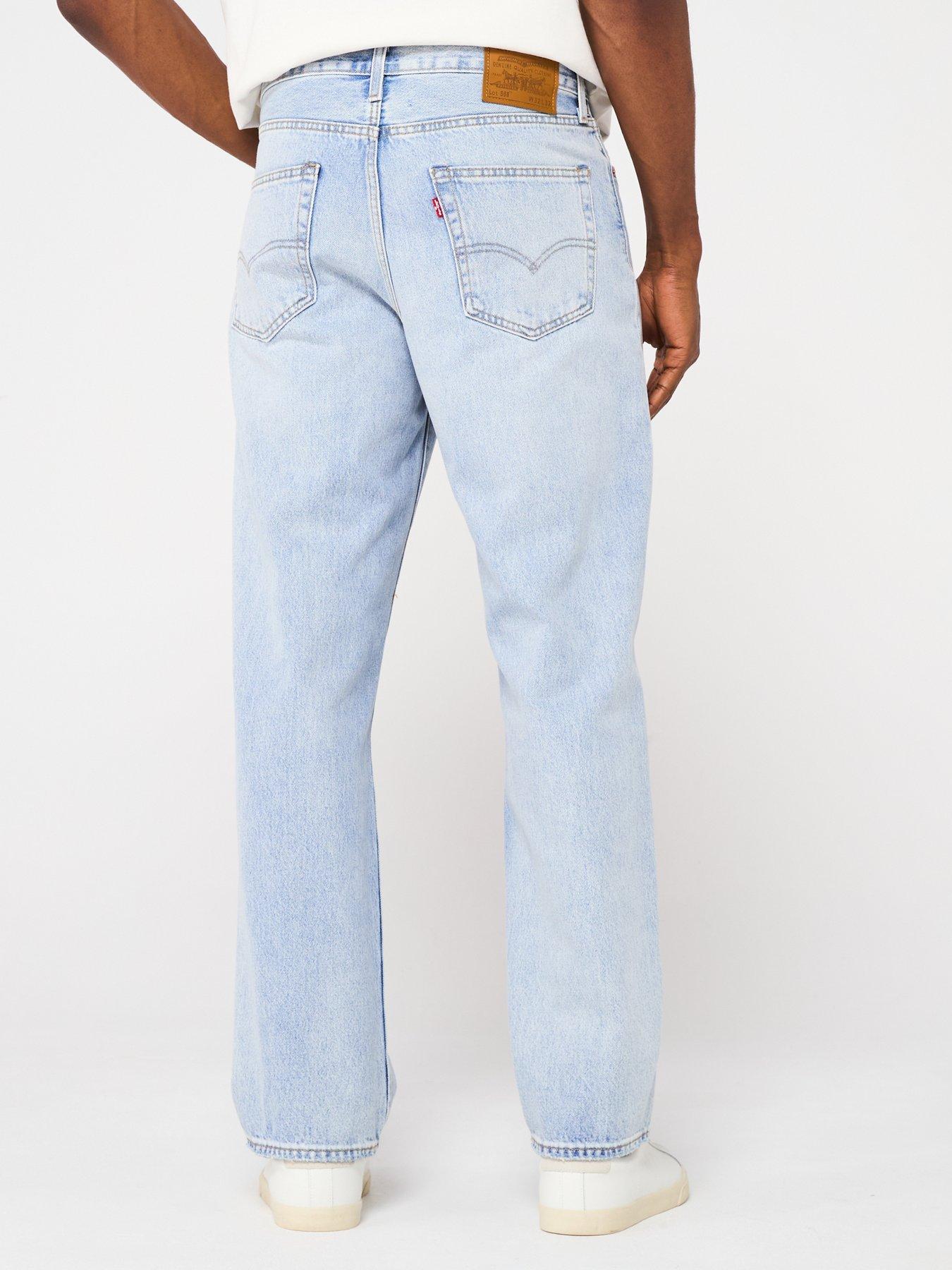 Image 2 of 4 of Levi's 568 Loose Straight Jeans- Light Indigo- Light Blue