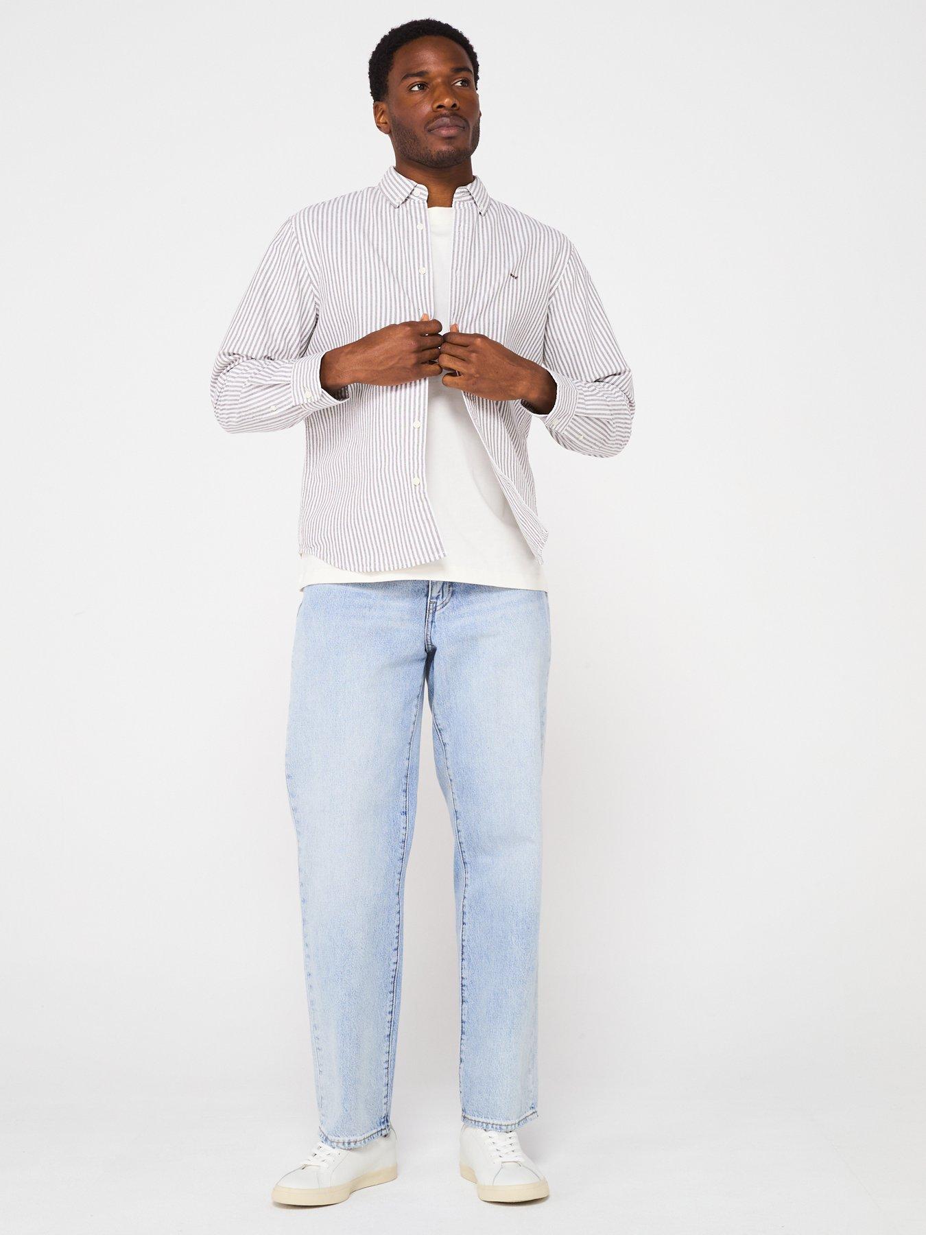 Image 3 of 4 of Levi's 568 Loose Straight Jeans- Light Indigo- Light Blue