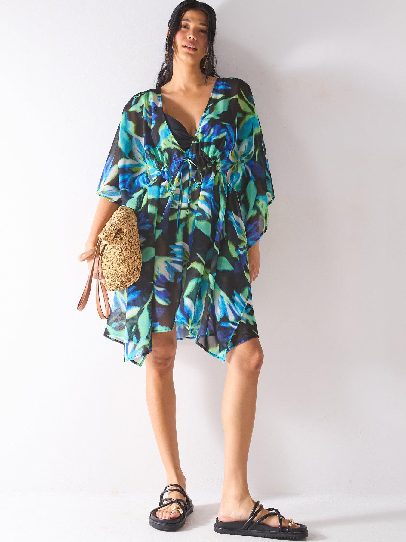 Image of Everyday Tie Waist Short Kaftan - Print