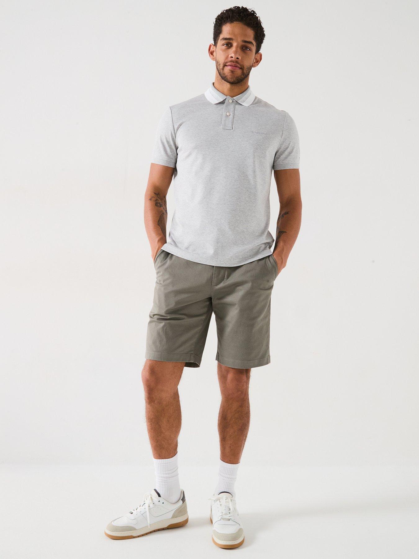 Image 3 of 4 of Tommy Hilfiger Harlem Printed Structure Chino Shorts - Grey