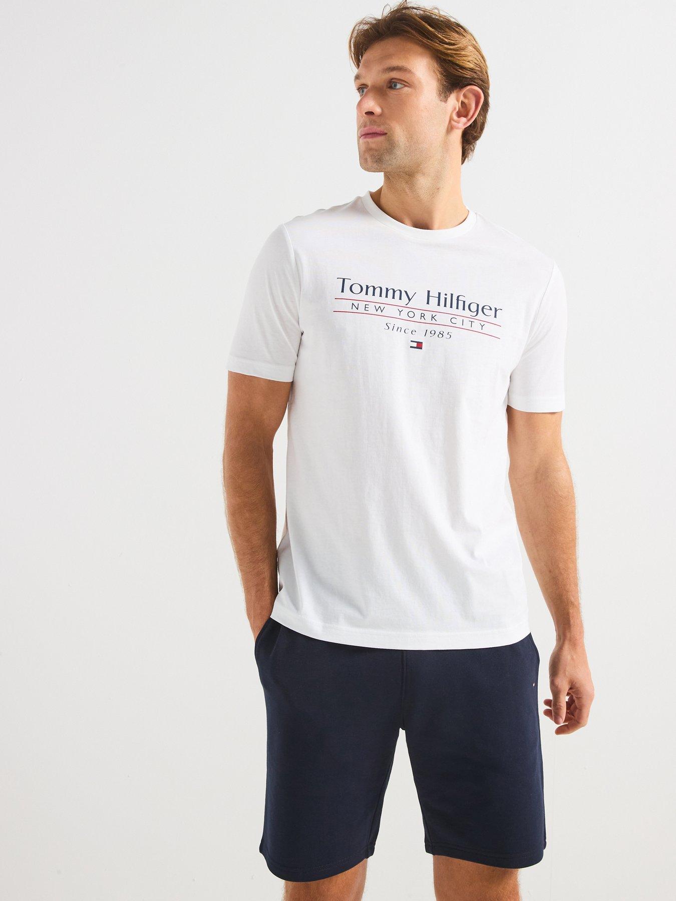undefined Tommy Hilfiger Hilfiger Center Stack Logo T-shirt - White