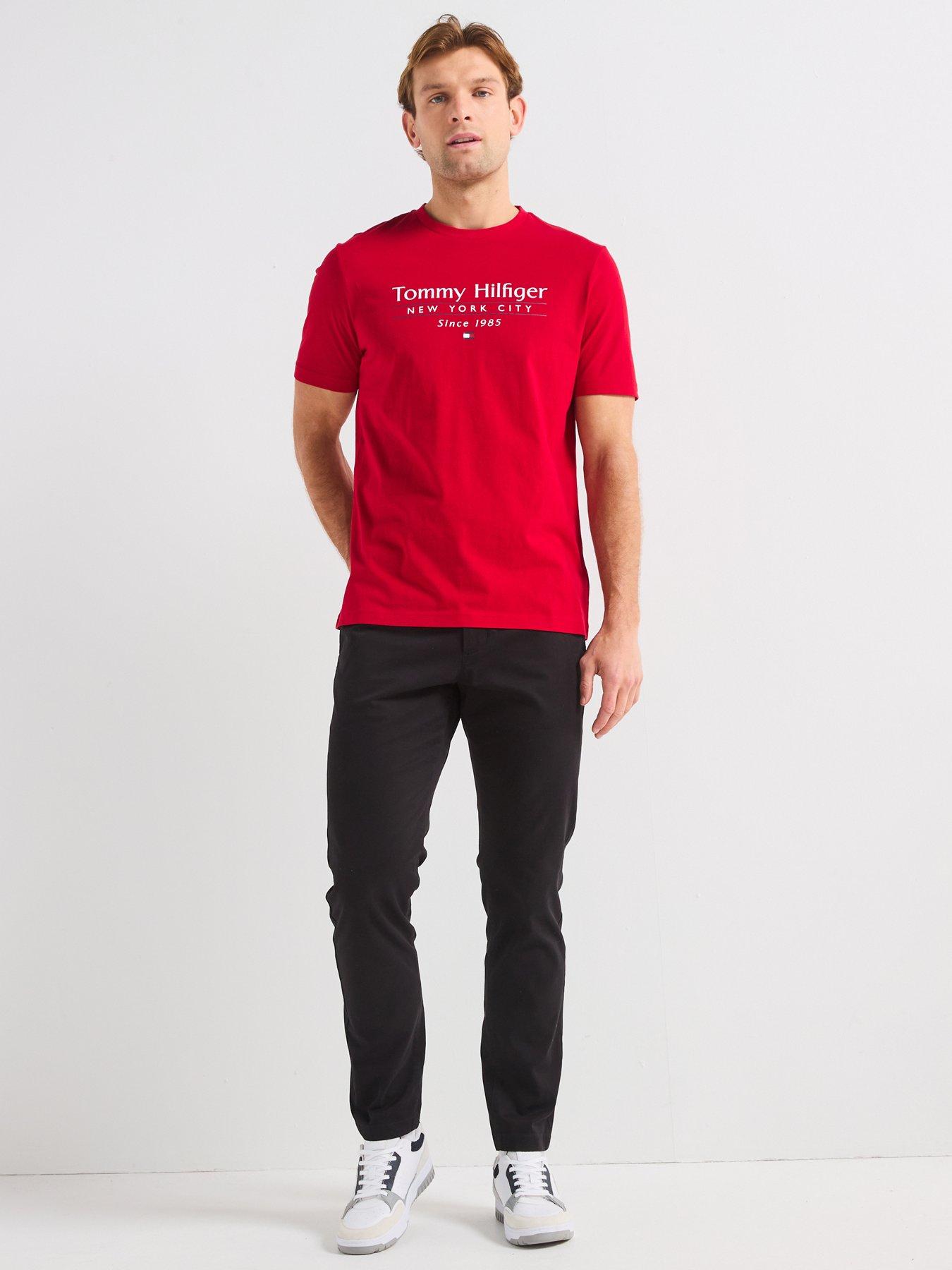 tommy-hilfiger-tommy-hilfiger-hilfiger-center-stack-logo-t-shirt-redback