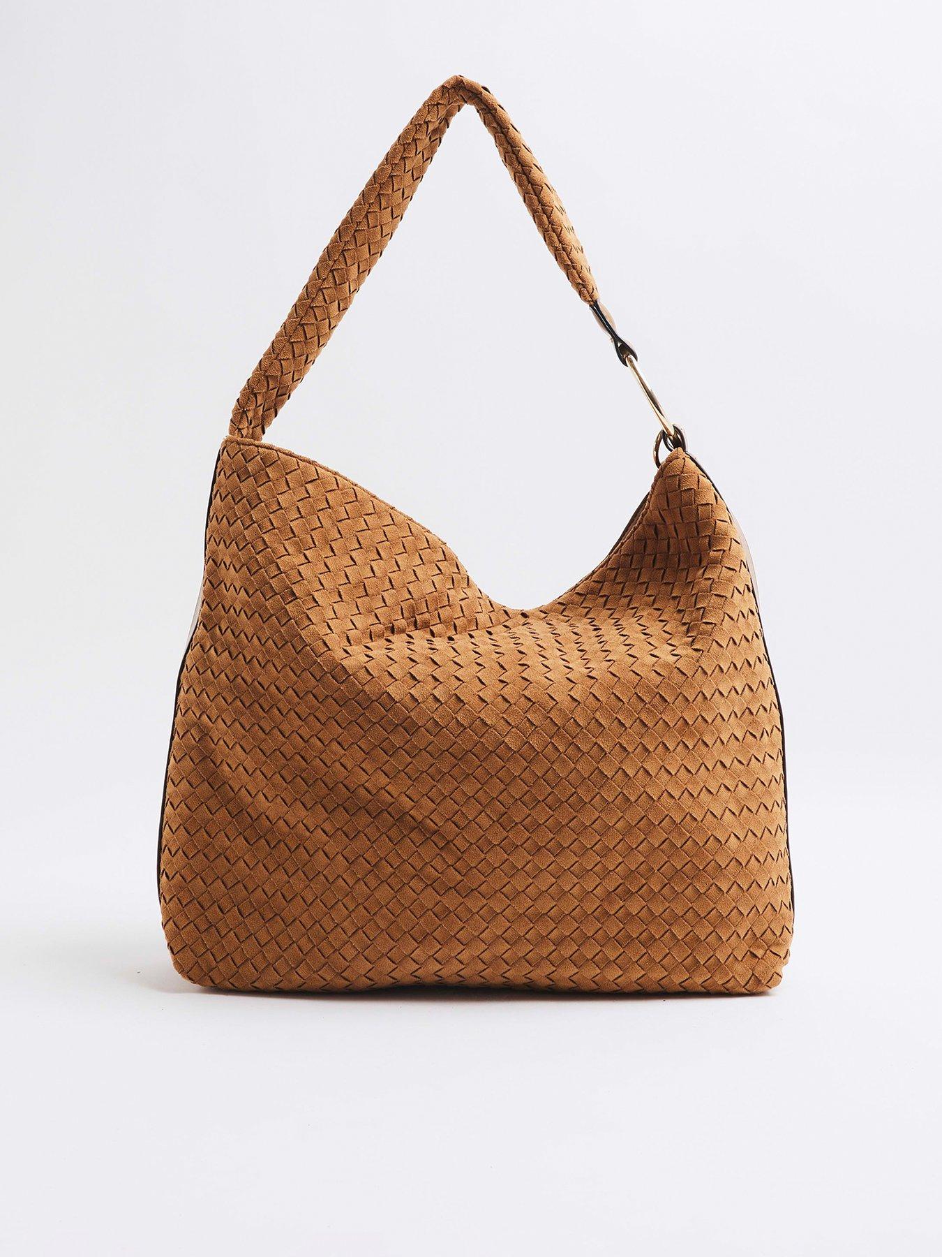 river-island-suedette-woven-slouch-brown