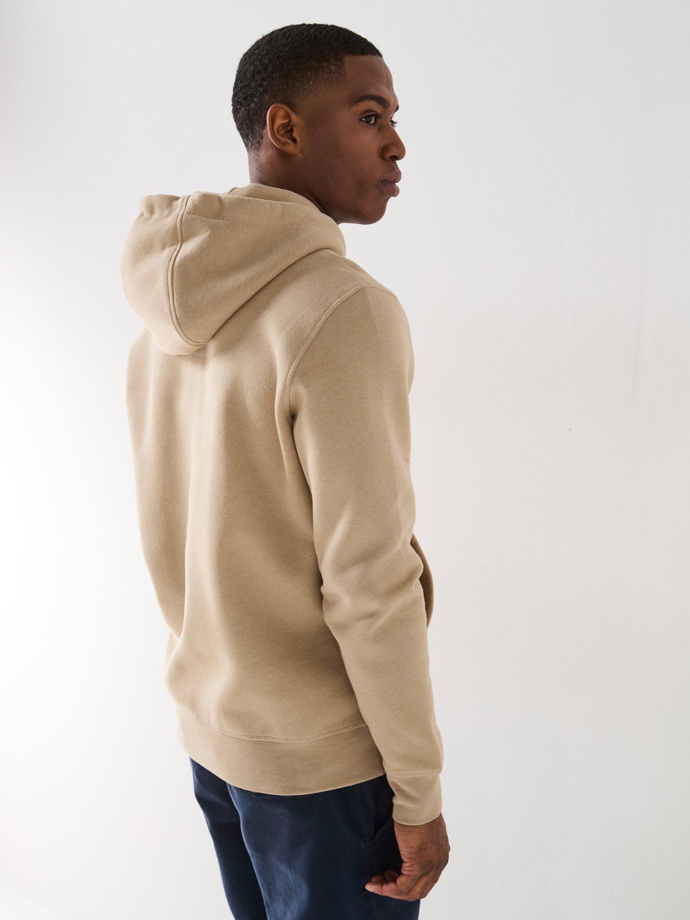 Image 2 of 6 of Tommy Hilfiger Regular Fit Linear Chest Logo Hoodie - Natural