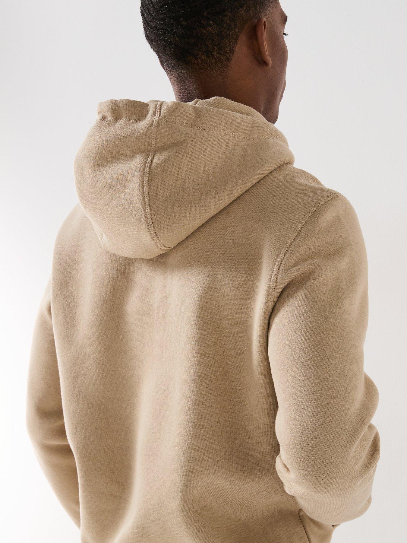 Image 4 of 6 of Tommy Hilfiger Regular Fit Linear Chest Logo Hoodie - Natural