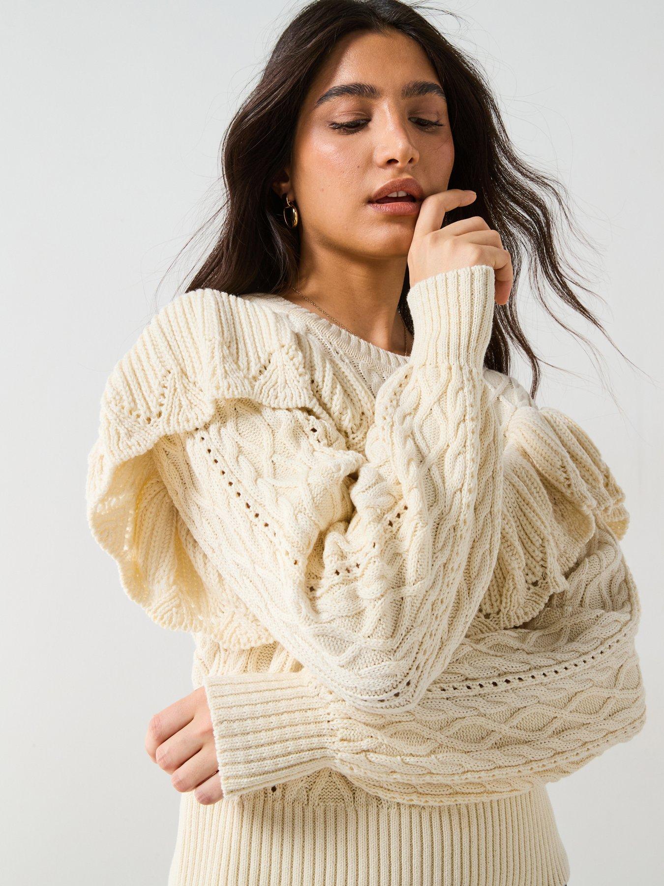 v-by-very-ruffle-cable-knit-jumper-creamoutfit