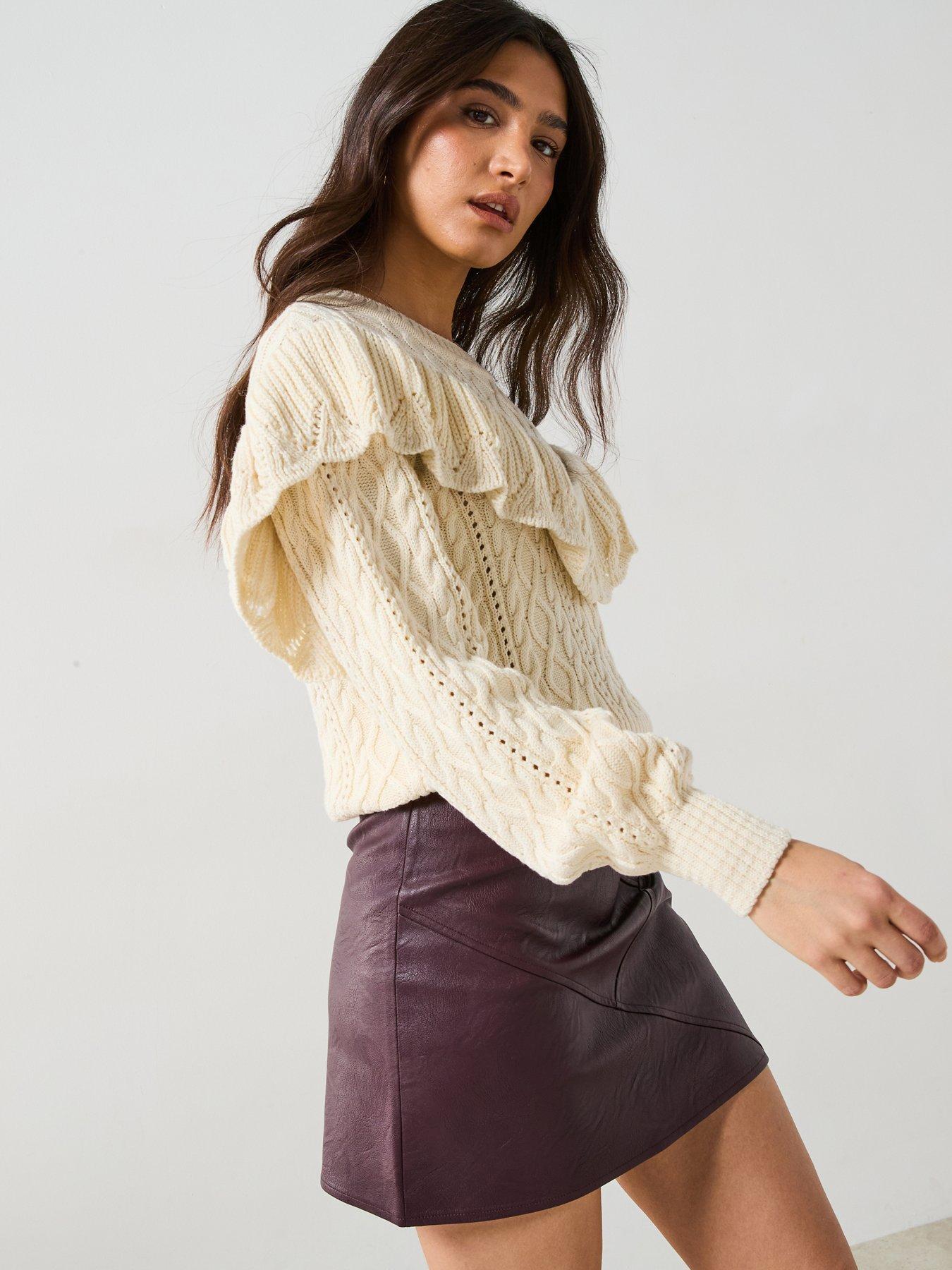 v-by-very-ruffle-cable-knit-jumper-creamdetail