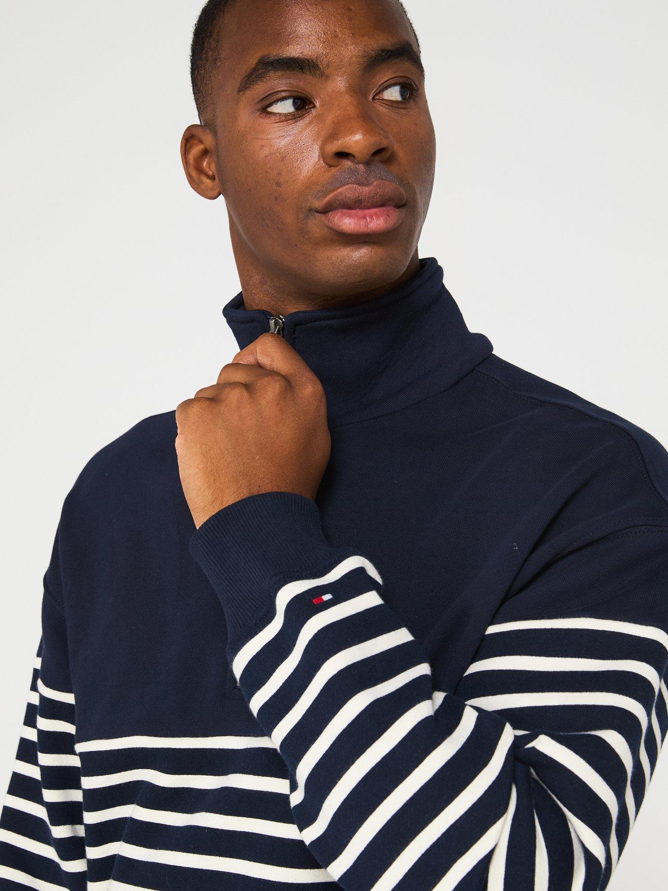 tommy-hilfiger-placed-stripe-14-zip-sweat-top-multioutfit