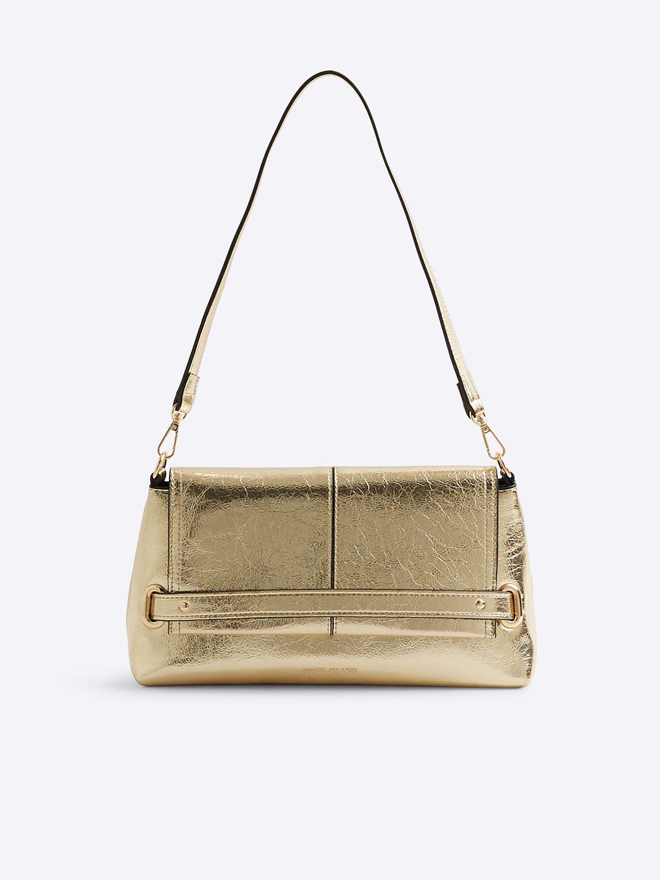 river-island-fold-over-clutch-gold