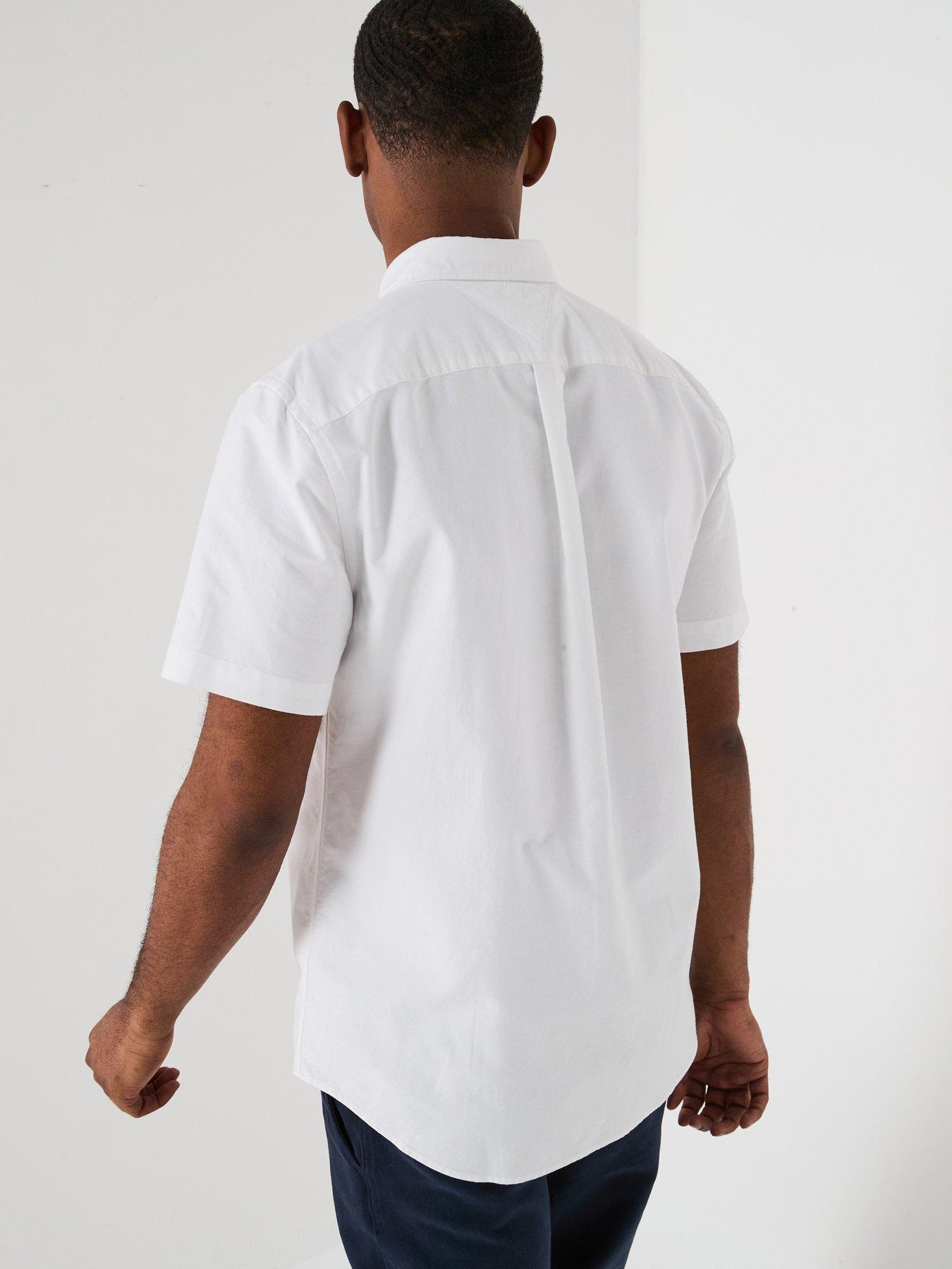 Image 2 of 5 of Tommy Hilfiger Regular Fit Heritage Oxford Short Sleeve Shirt - White