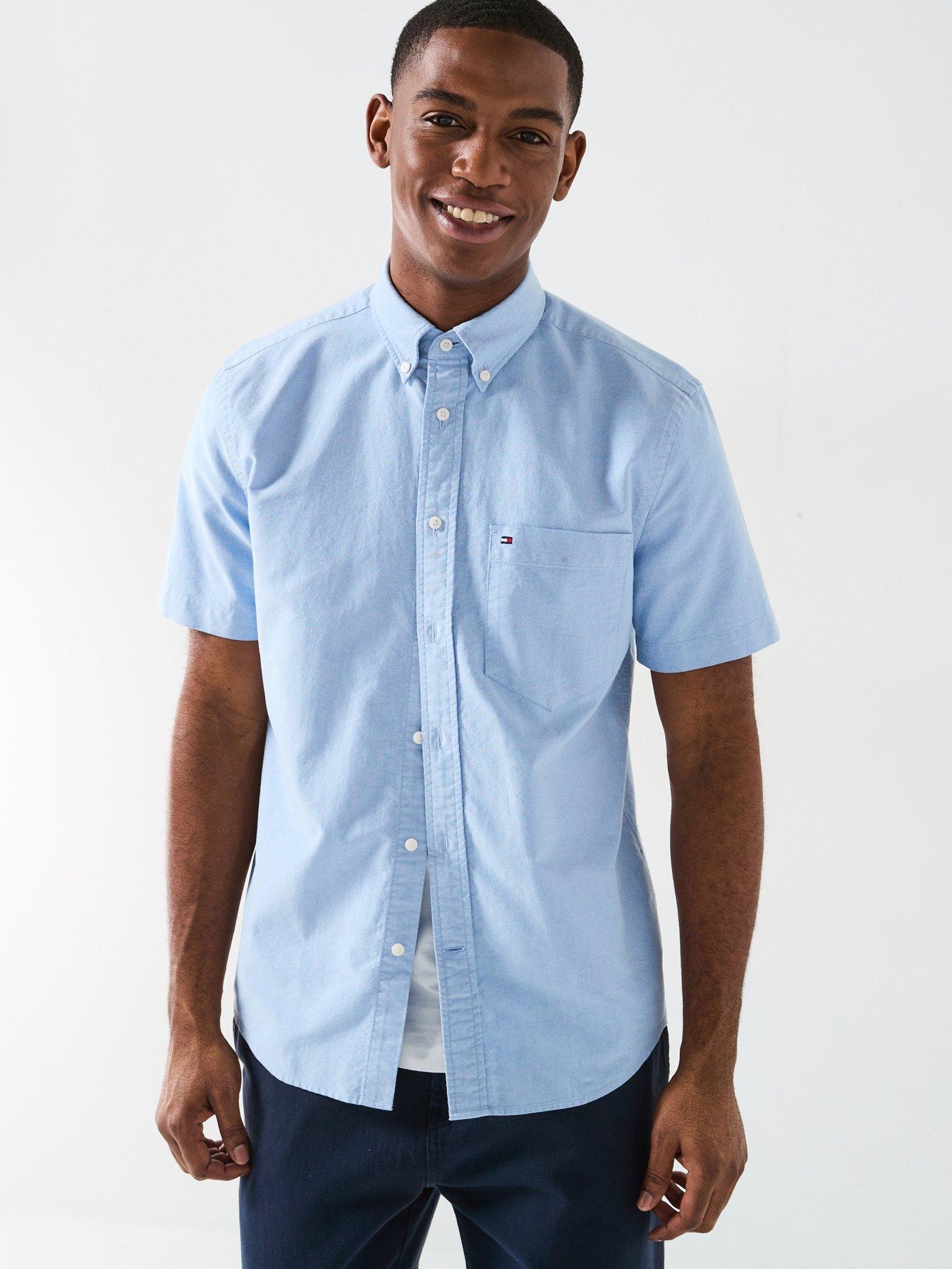Tommy Hilfiger Regular Fit Heritage Oxford Shirt Short Sleeve Shirt - Blue