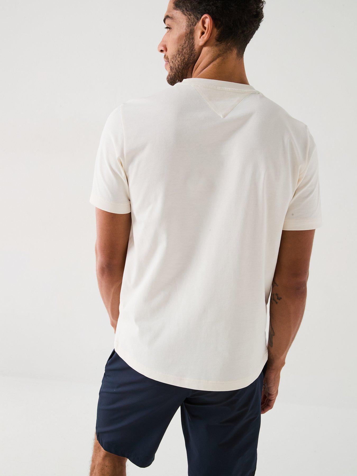 Image 2 of 5 of Tommy Hilfiger Embroidered Flag Sailing T-Shirt - Light Cream