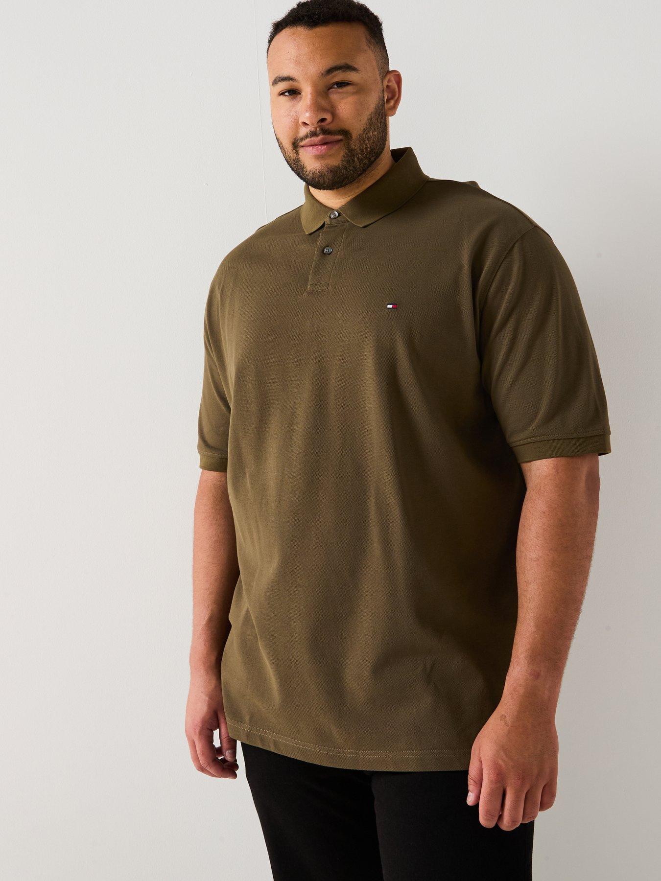undefined Tommy Hilfiger Big & Tall 1985 Regular Fit Polo Shirt - Dark Khaki