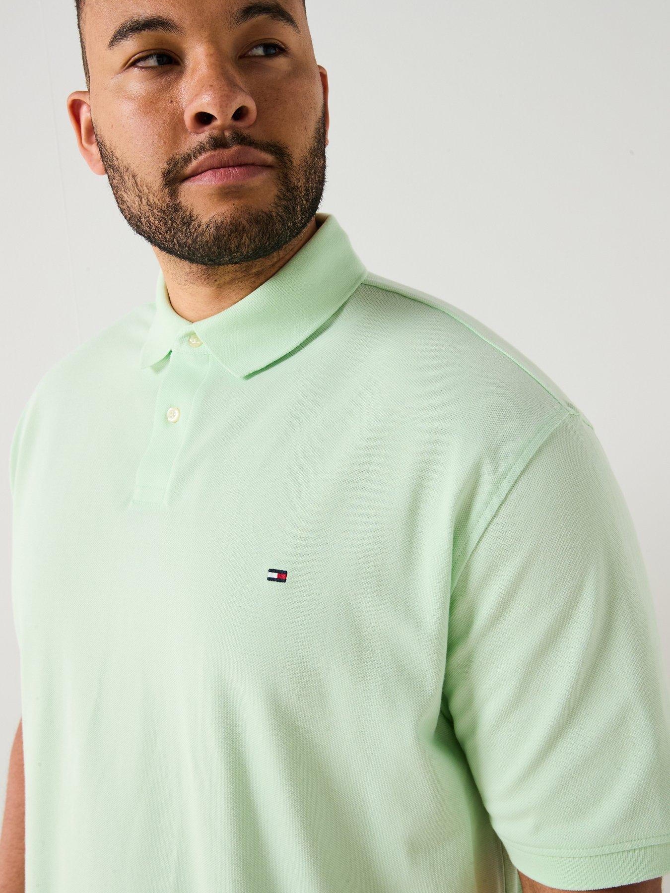 Image 4 of 4 of Tommy Hilfiger Big &amp; Tall 1985 Regular Fit Polo Shirt - Light Green