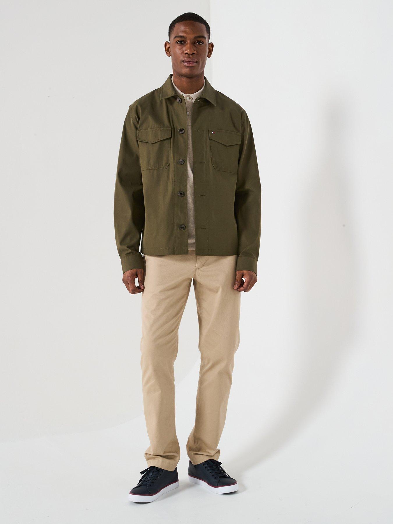 Image 3 of 6 of Tommy Hilfiger Cotton Nylon Overshirt - Dark Khaki