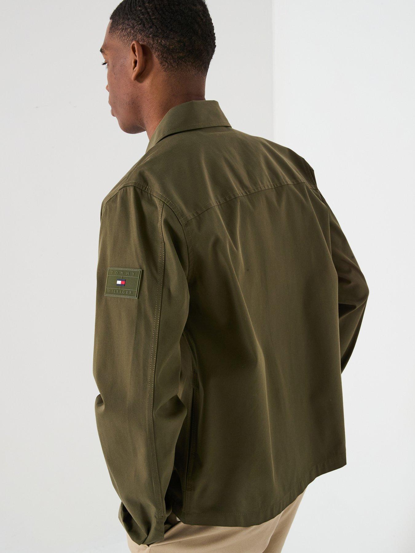 Image 6 of 6 of Tommy Hilfiger Cotton Nylon Overshirt - Dark Khaki