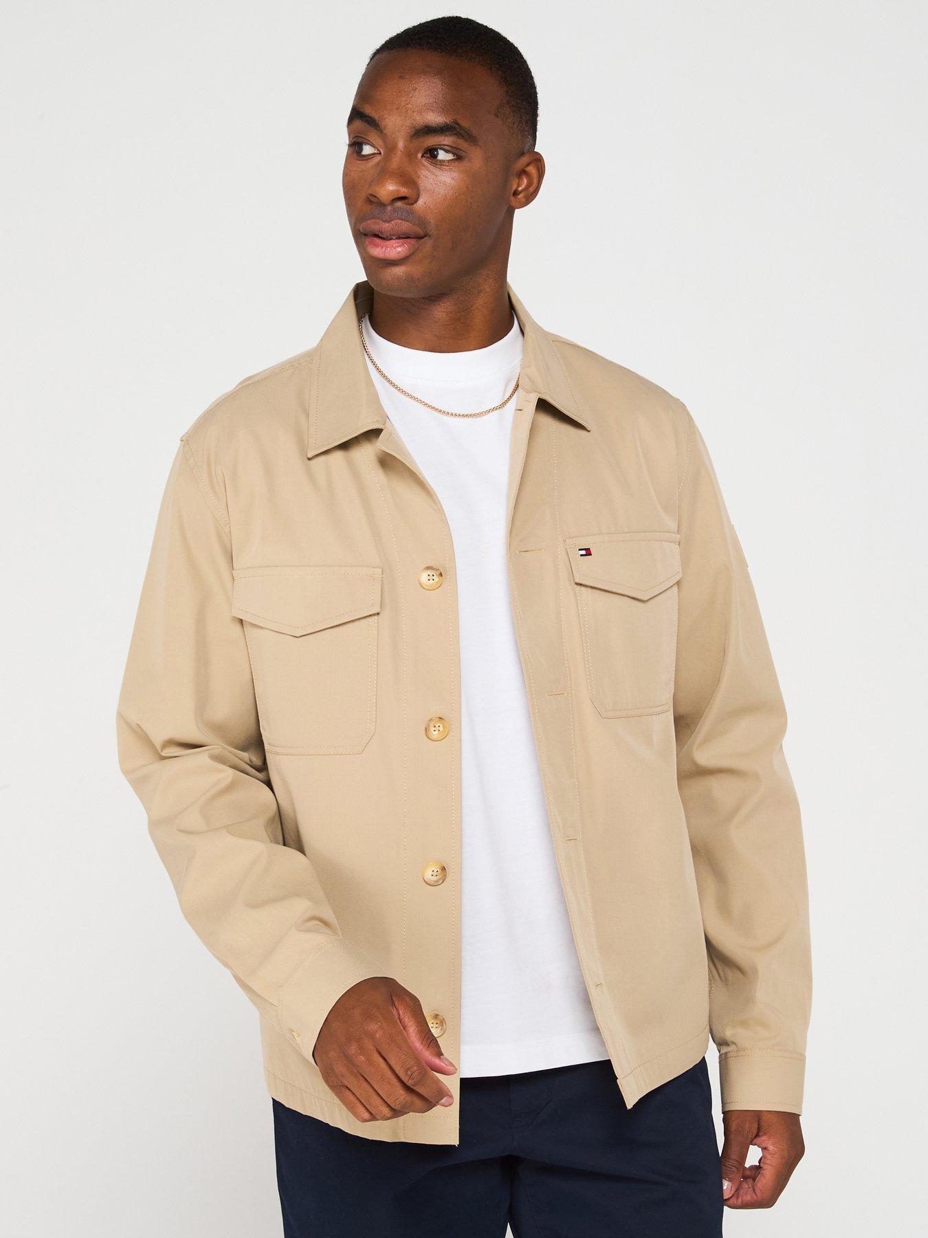 Image of Tommy Hilfiger Cotton Nylon Overshirt - Natural