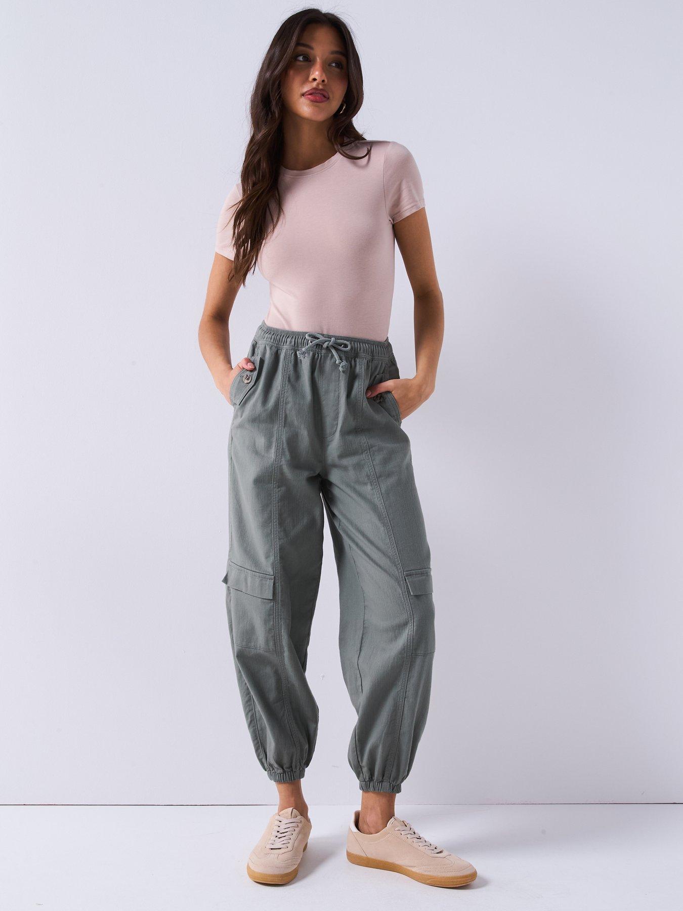 V by Very Textured Cargo Joggers - Neutral