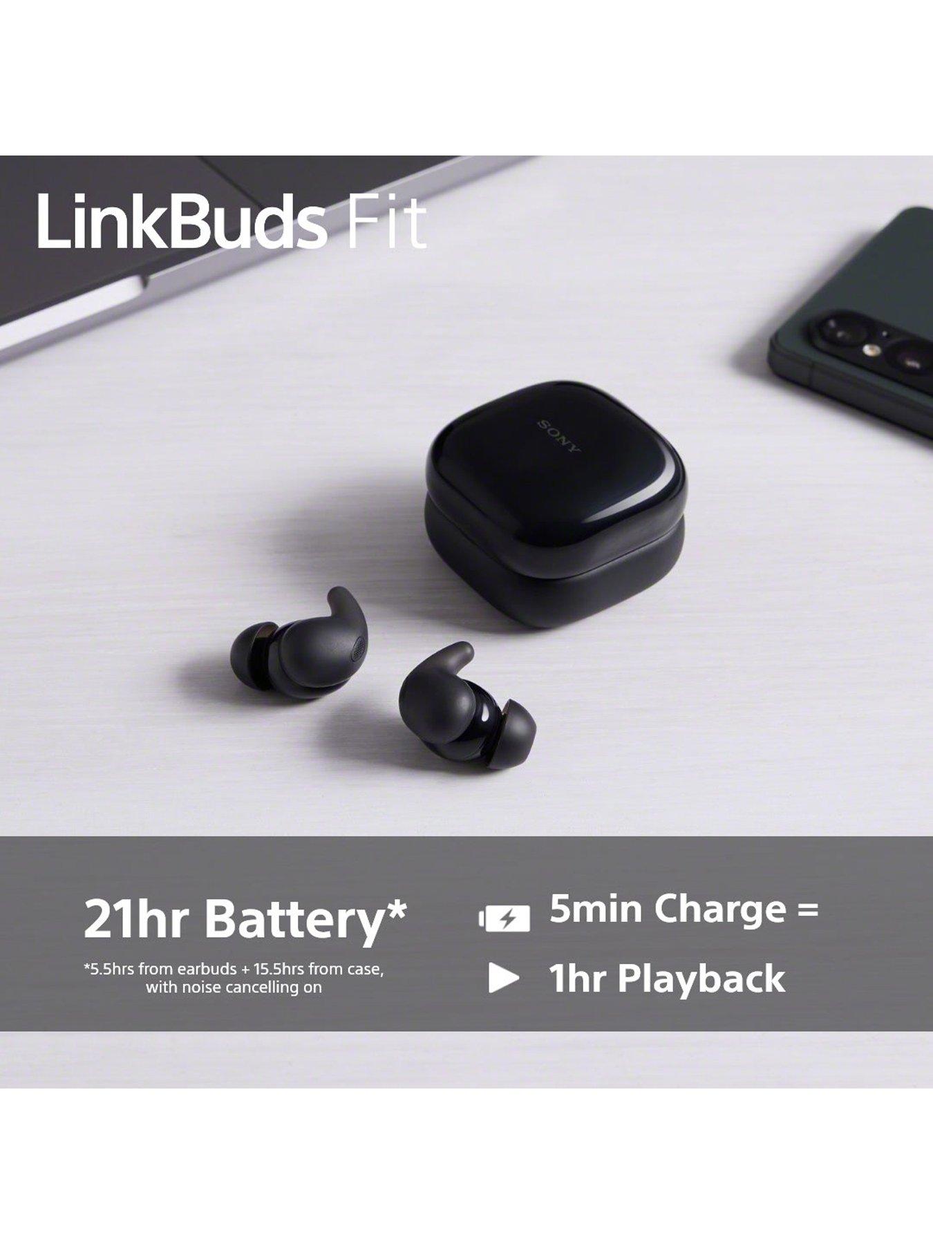 Image 4 of 8 of Sony Sony LinkBuds Fit - Truly Wireless Noise Cancelling Bluetooth Earbuds - Black