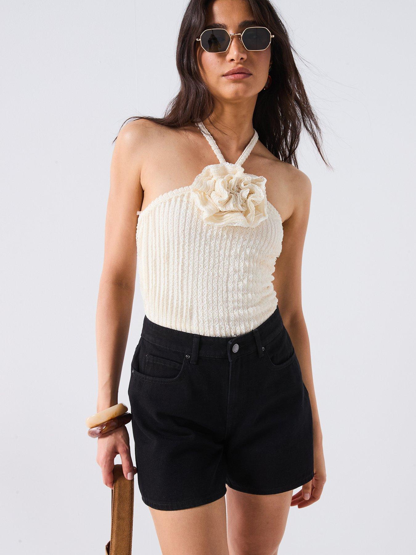 v-by-very-corsage-halter-top-co-ord-cream