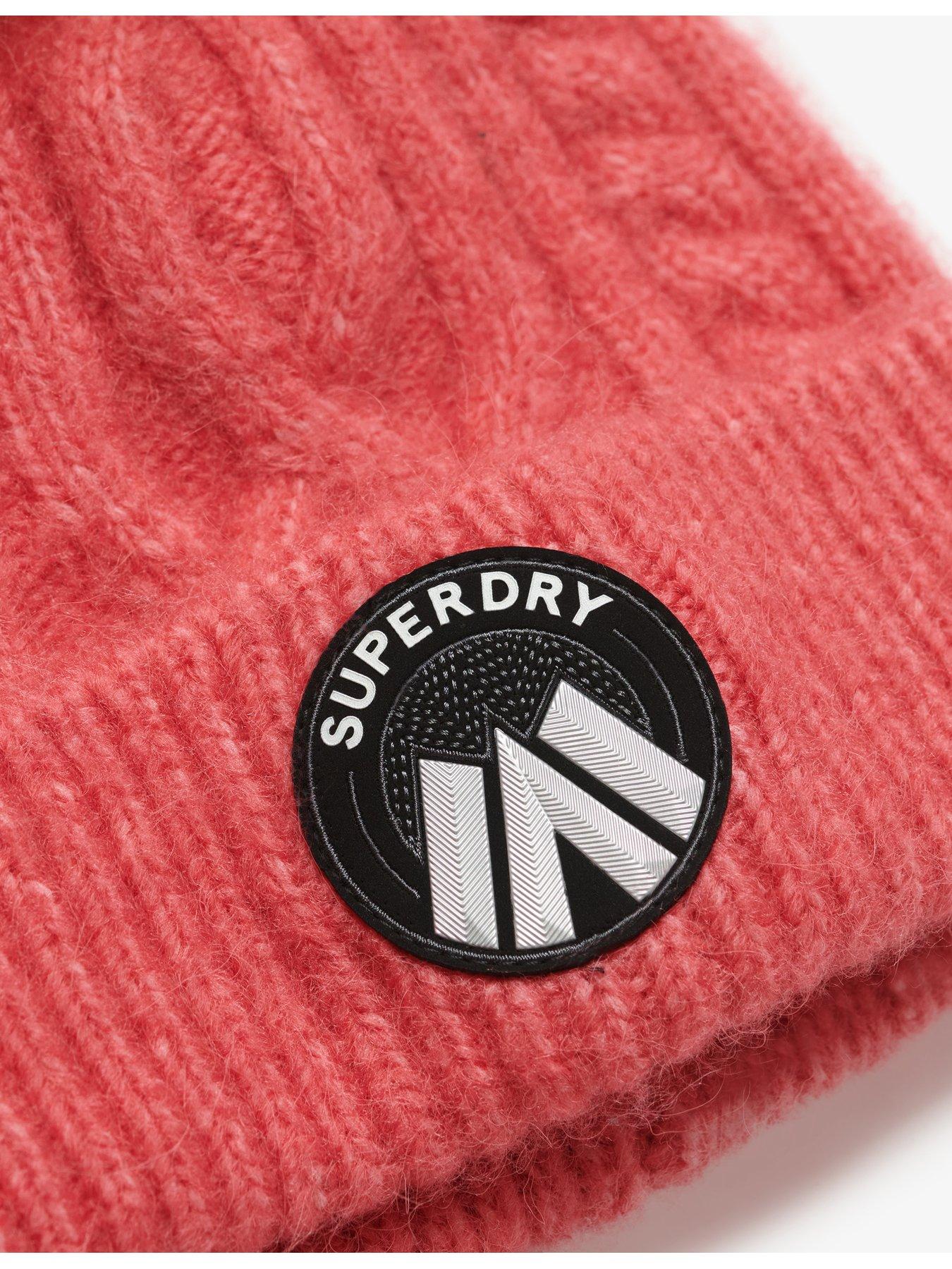 superdry-cable-luxe-knit-beanie-pinkstillFront