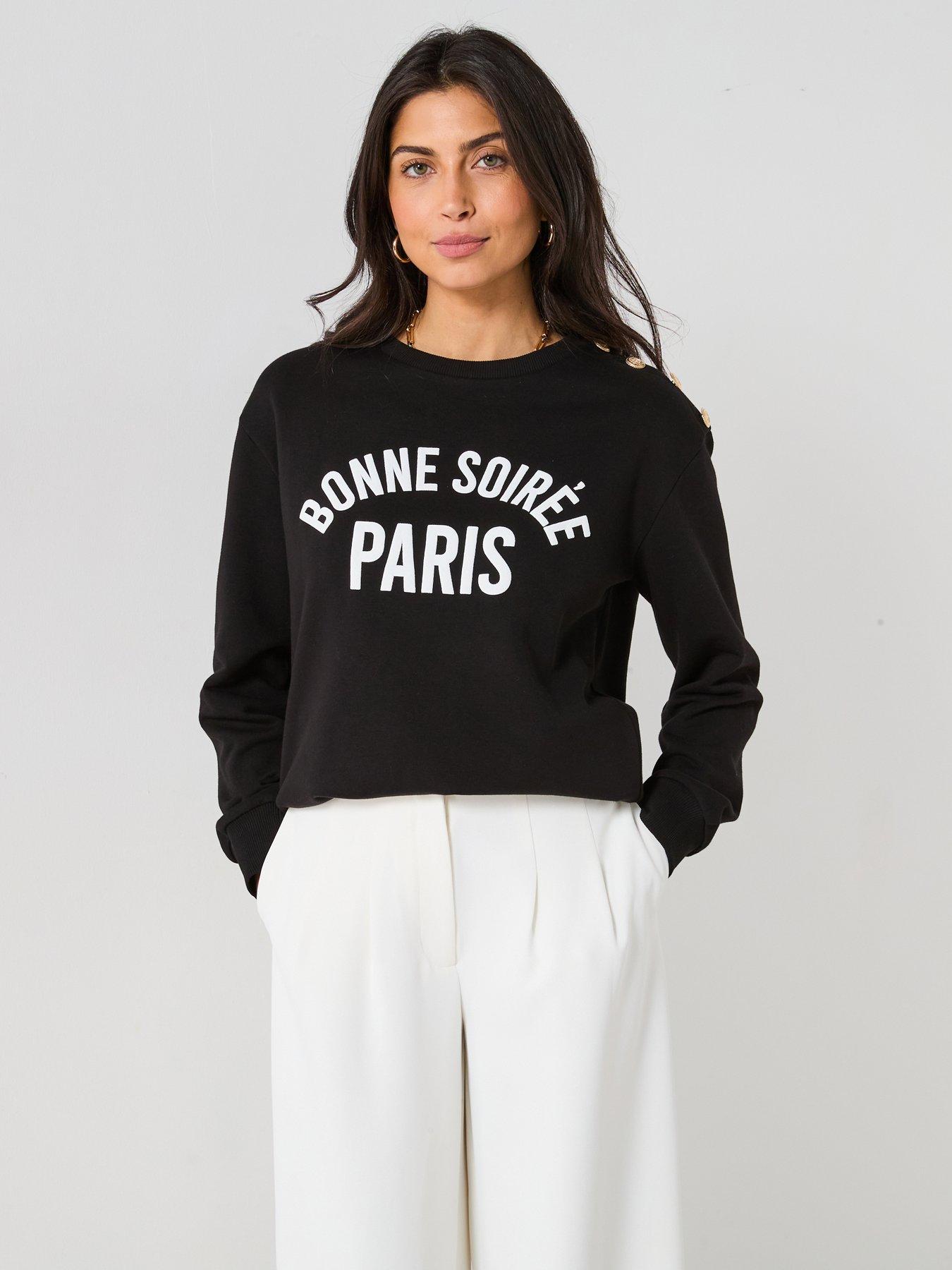 v-by-very-paris-button-detail-sweatshirt-black