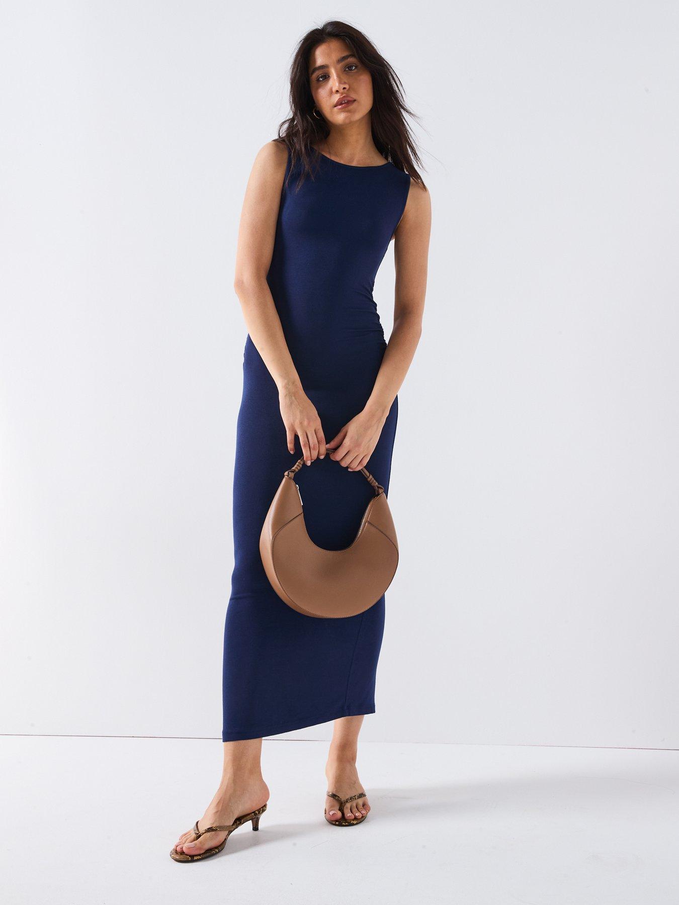 v-by-very-sleeveless-ruched-side-dress-navyback