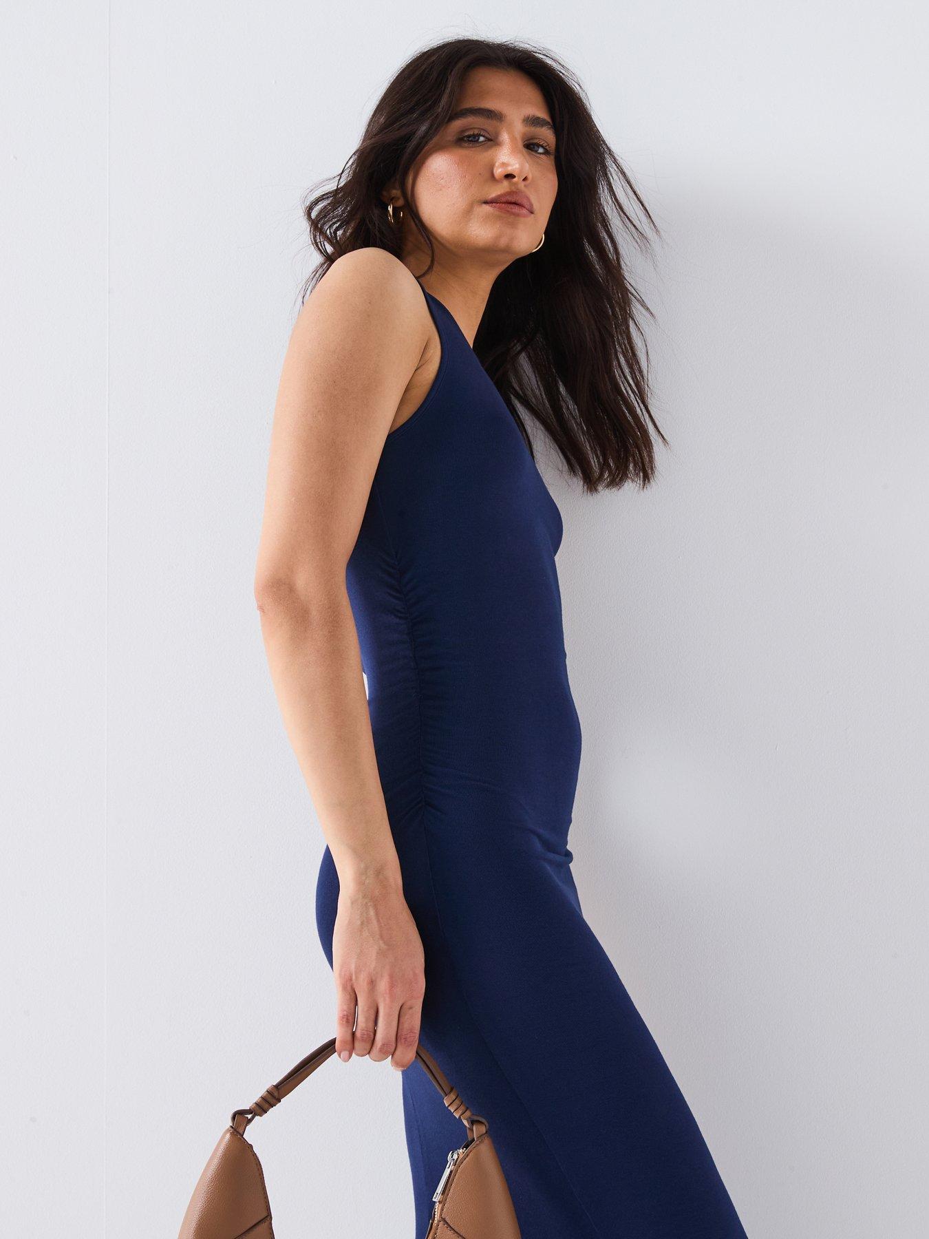 v-by-very-sleeveless-ruched-side-dress-navyoutfit