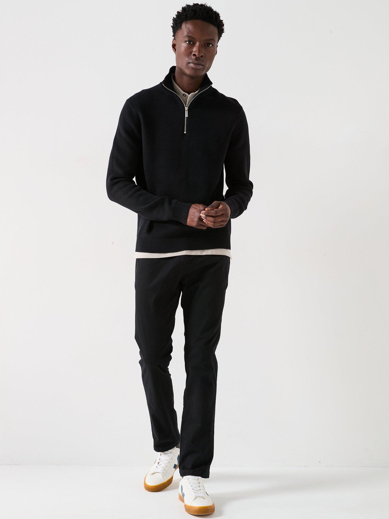 selected-homme-dane-long-sleeve-half-zip-knitted-jumper-blackback