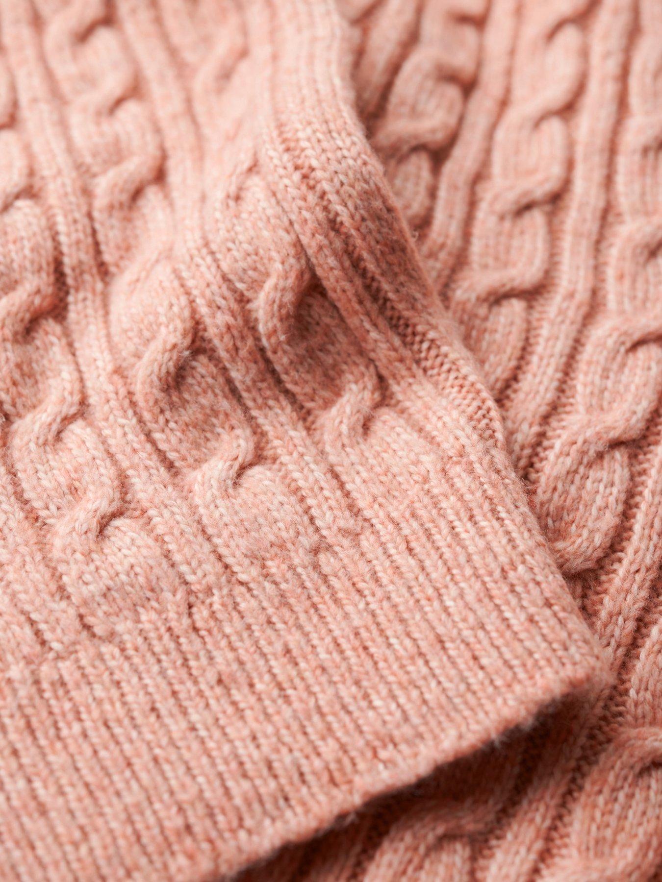 superdry-fitted-cable-roll-neck-jumper-pinkdetail