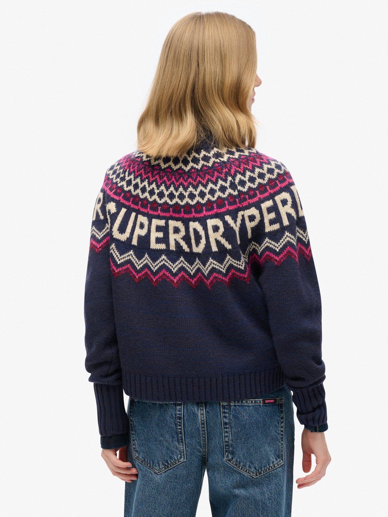 superdry-fairisle-branded-jumper-navystillFront