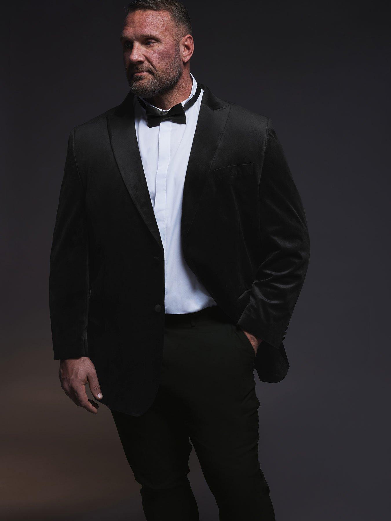 undefined Velvet Blazer Regular - Black