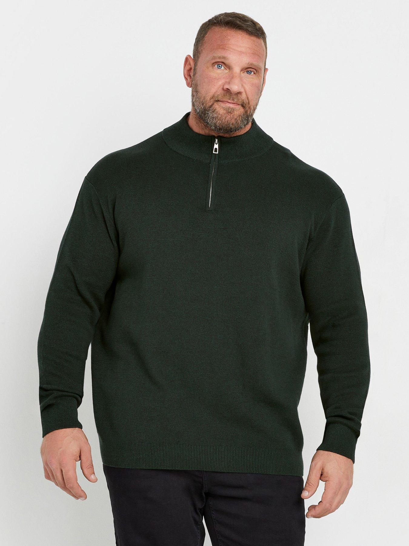 badrhino-milano-quarter-zip-knitted-jumper-greenback