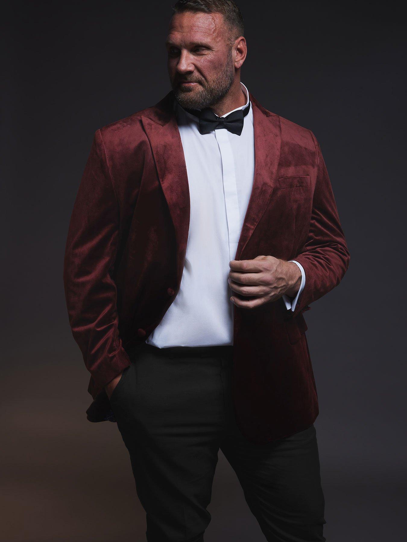 badrhino-velvet-blazer-regular-red