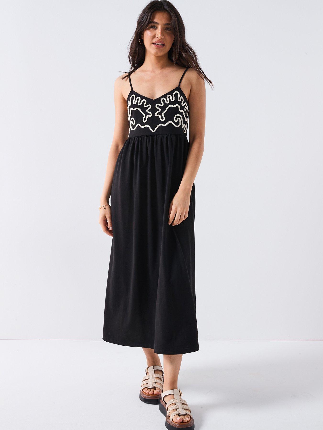 Image of V by Very Rope Detail Dress - Black