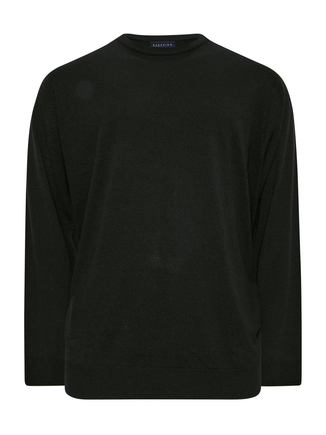 badrhino-big-amp-tall-crew-neck-knitted-jumper-blackback