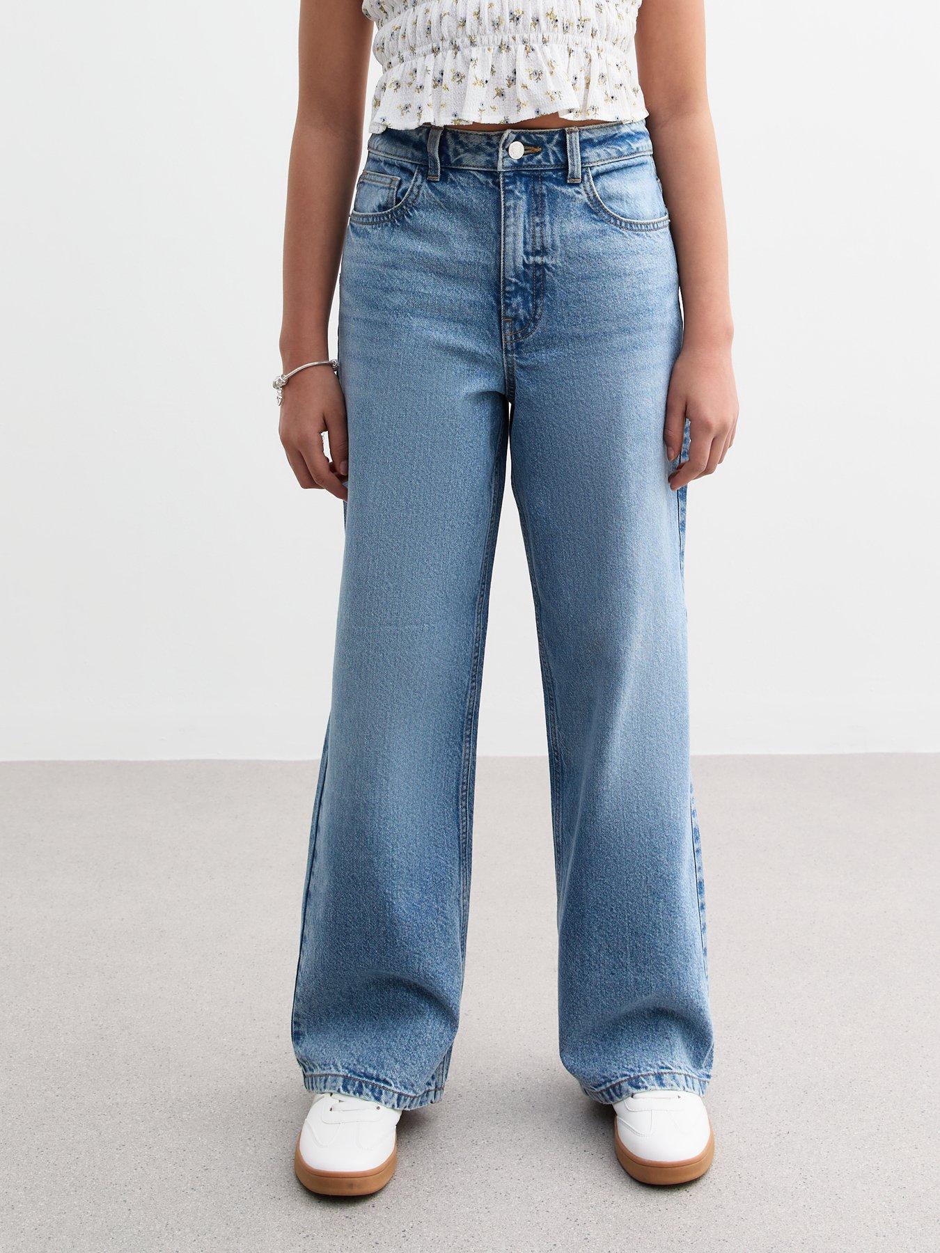 new-look-915-girls-wide-leg-jeans-blue