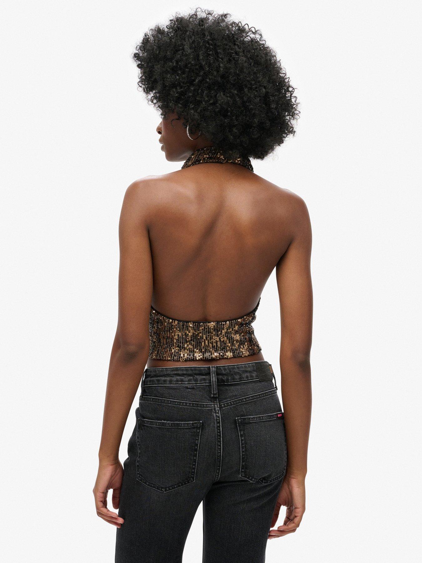 superdry-cowl-halter-neck-sequin-top-brownstillFront