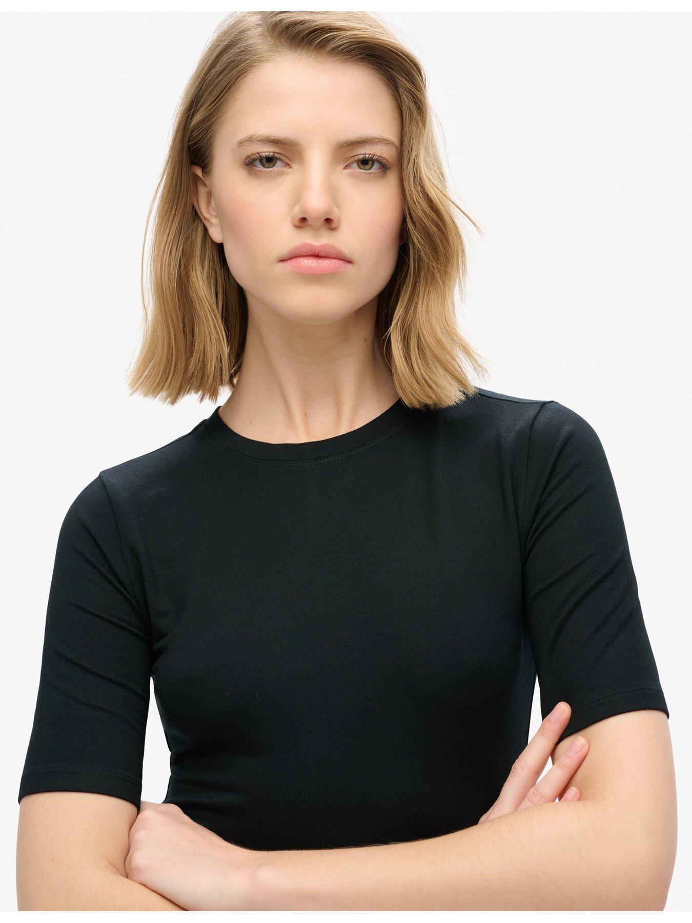 superdry-short-sleeve-midi-jersey-dress-blackoutfit