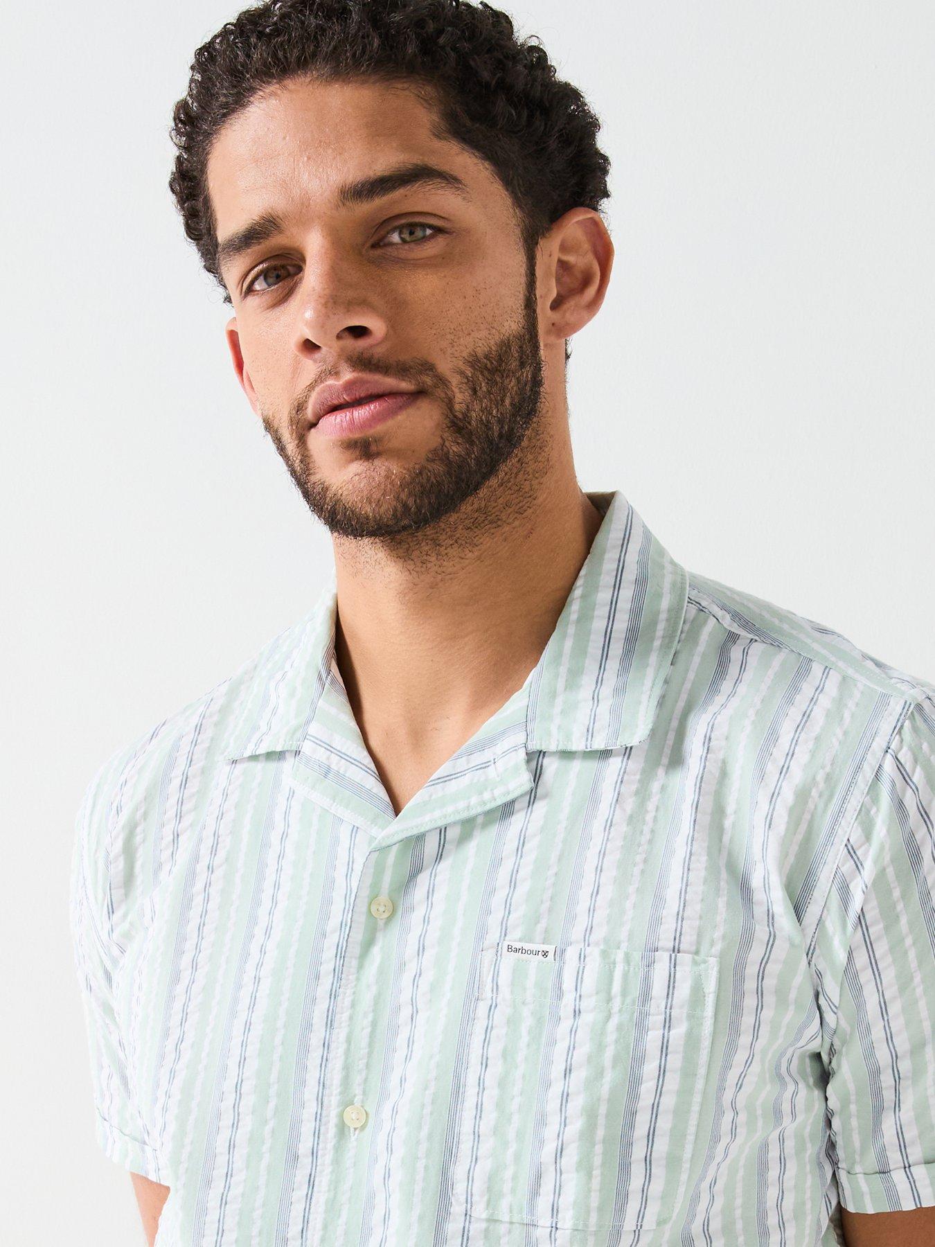 barbour-barbour-beechcroft-striped-short-sleeve-regular-fit-shirt-greenoutfit