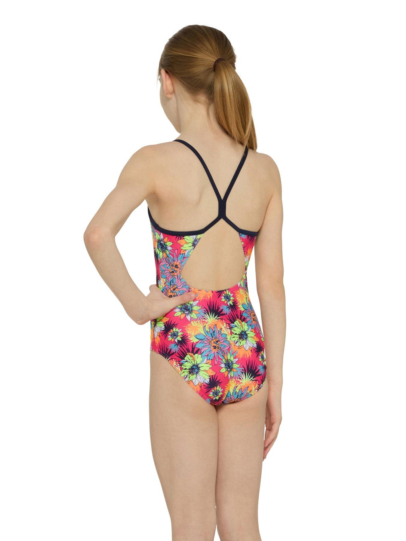 Image 2 of 3 of Zoggs Junior Girls Summer Daze Sback Swimsuit - Pink
